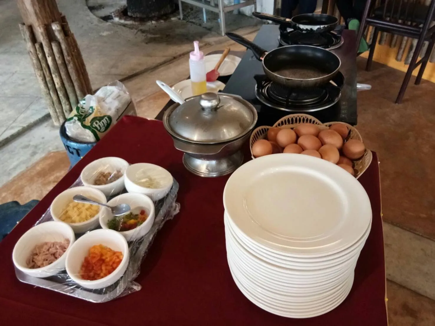 Breakfast in The Tropical Beach Resort