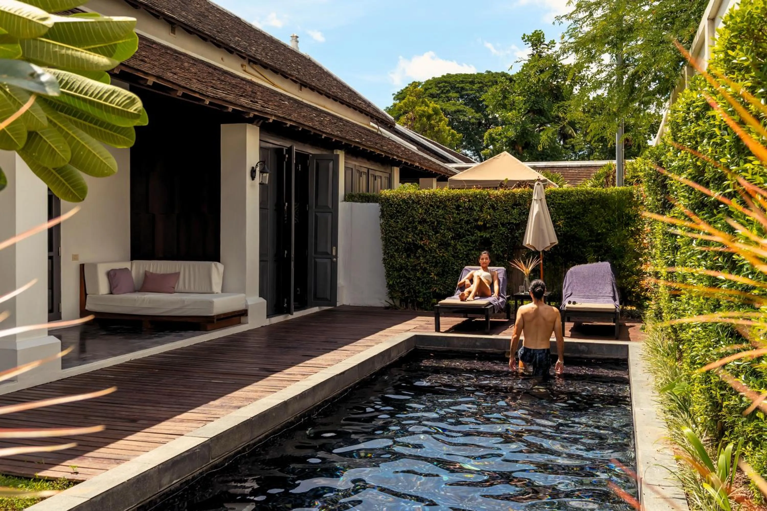 Pool view in Sofitel Luang Prabang