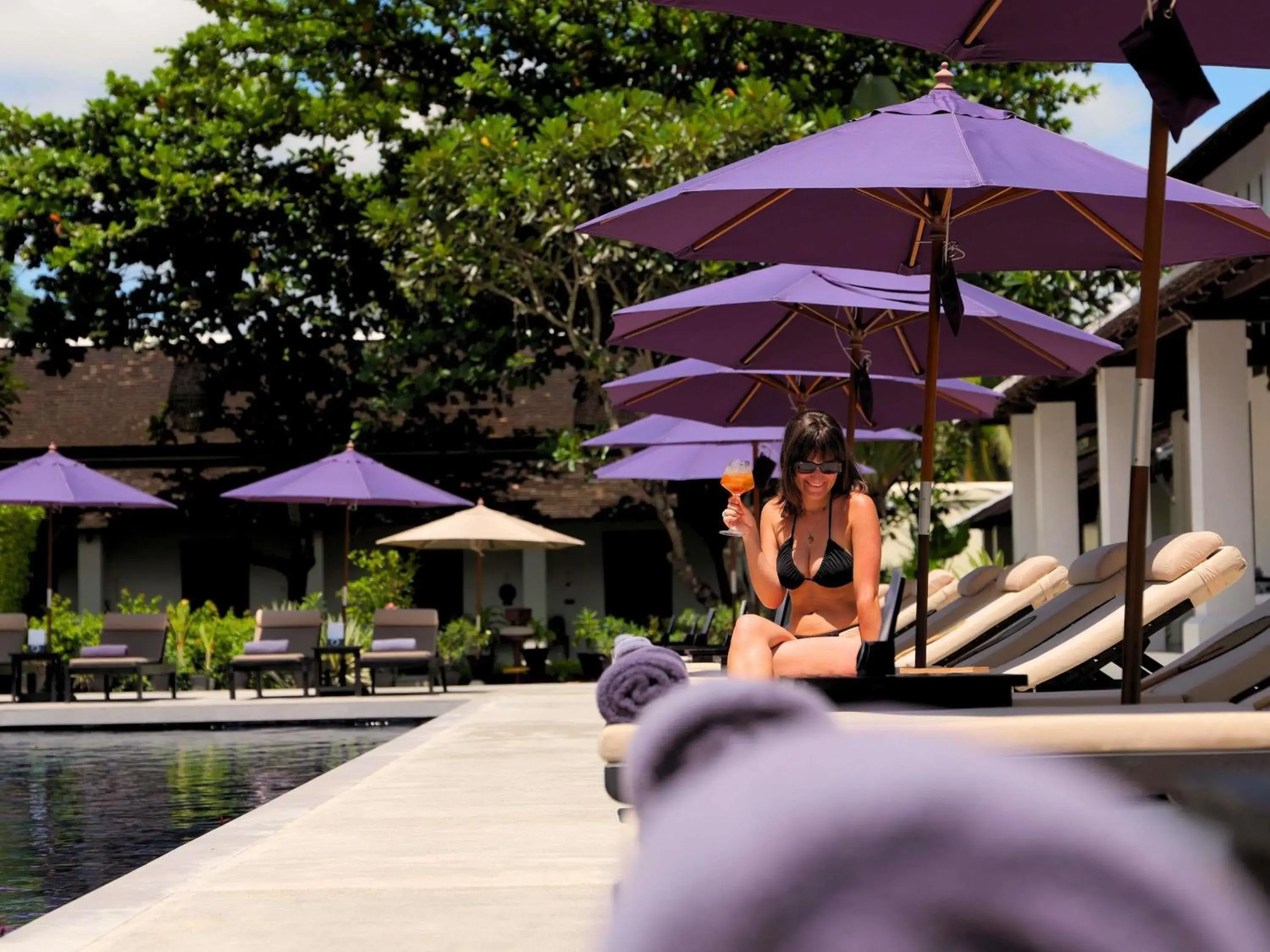 Pool view in Sofitel Luang Prabang Pool view in Sofitel Luang Prabang
