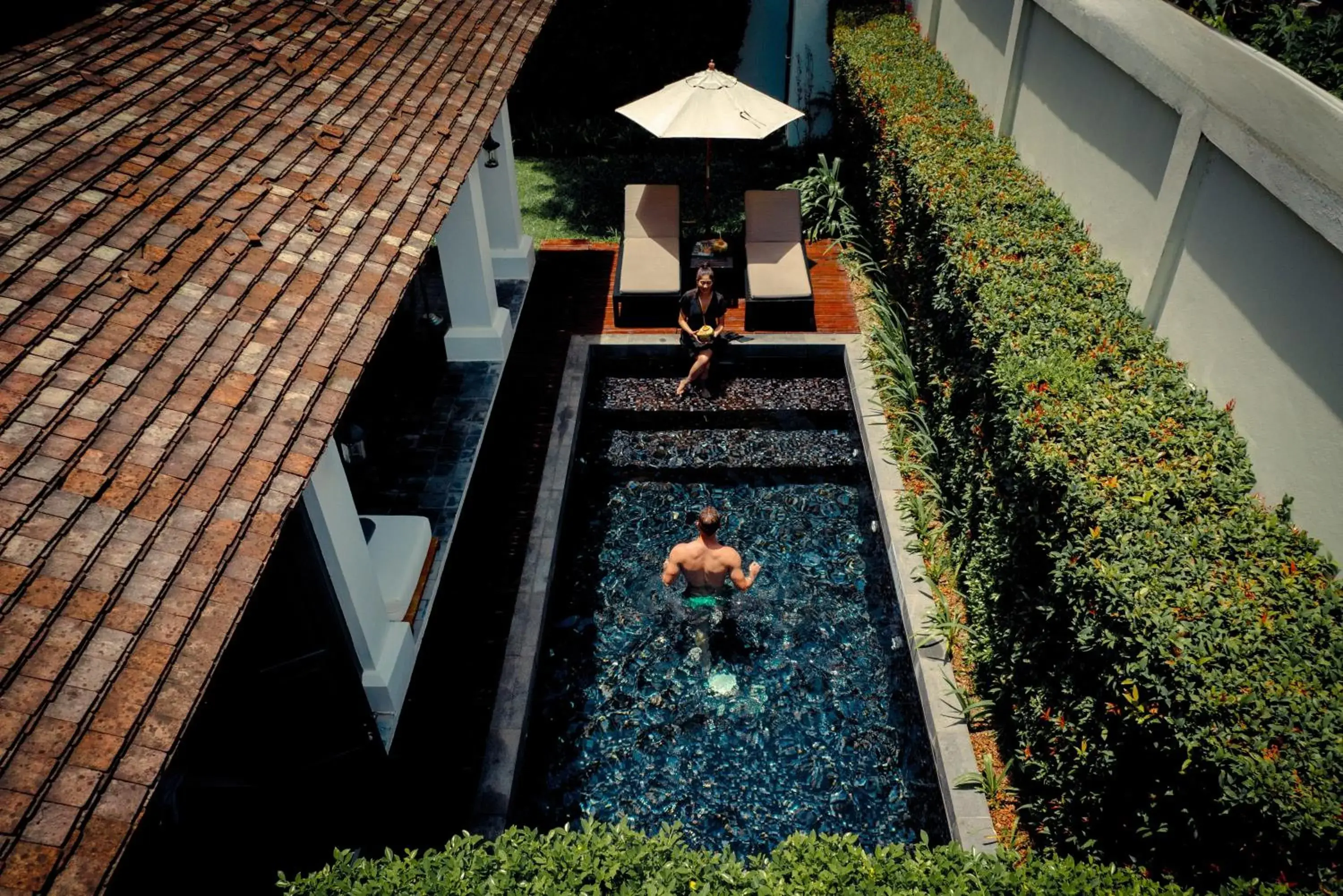 Pool view in Sofitel Luang Prabang Pool view in Sofitel Luang Prabang