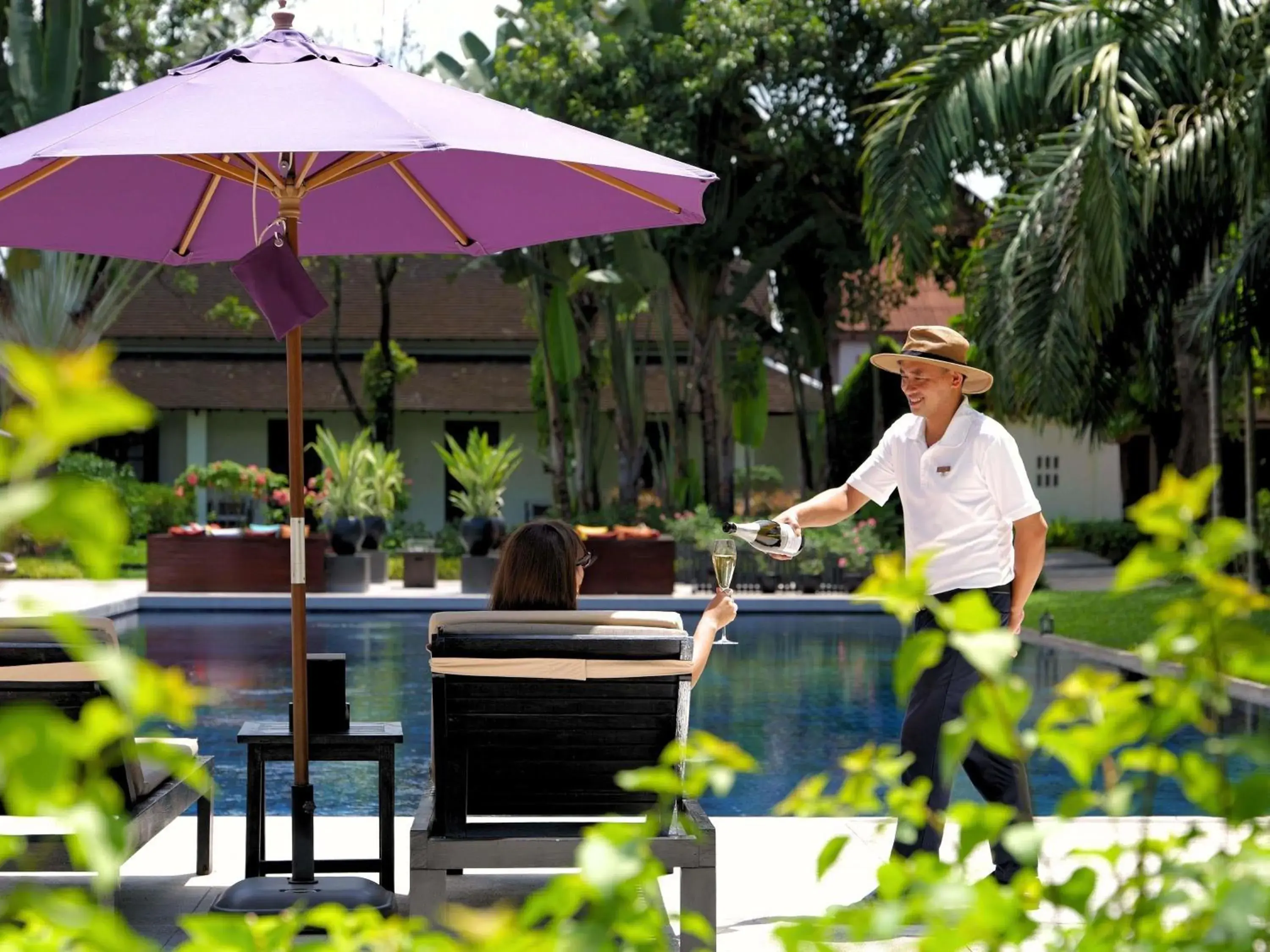 Pool view in Sofitel Luang Prabang Pool view in Sofitel Luang Prabang