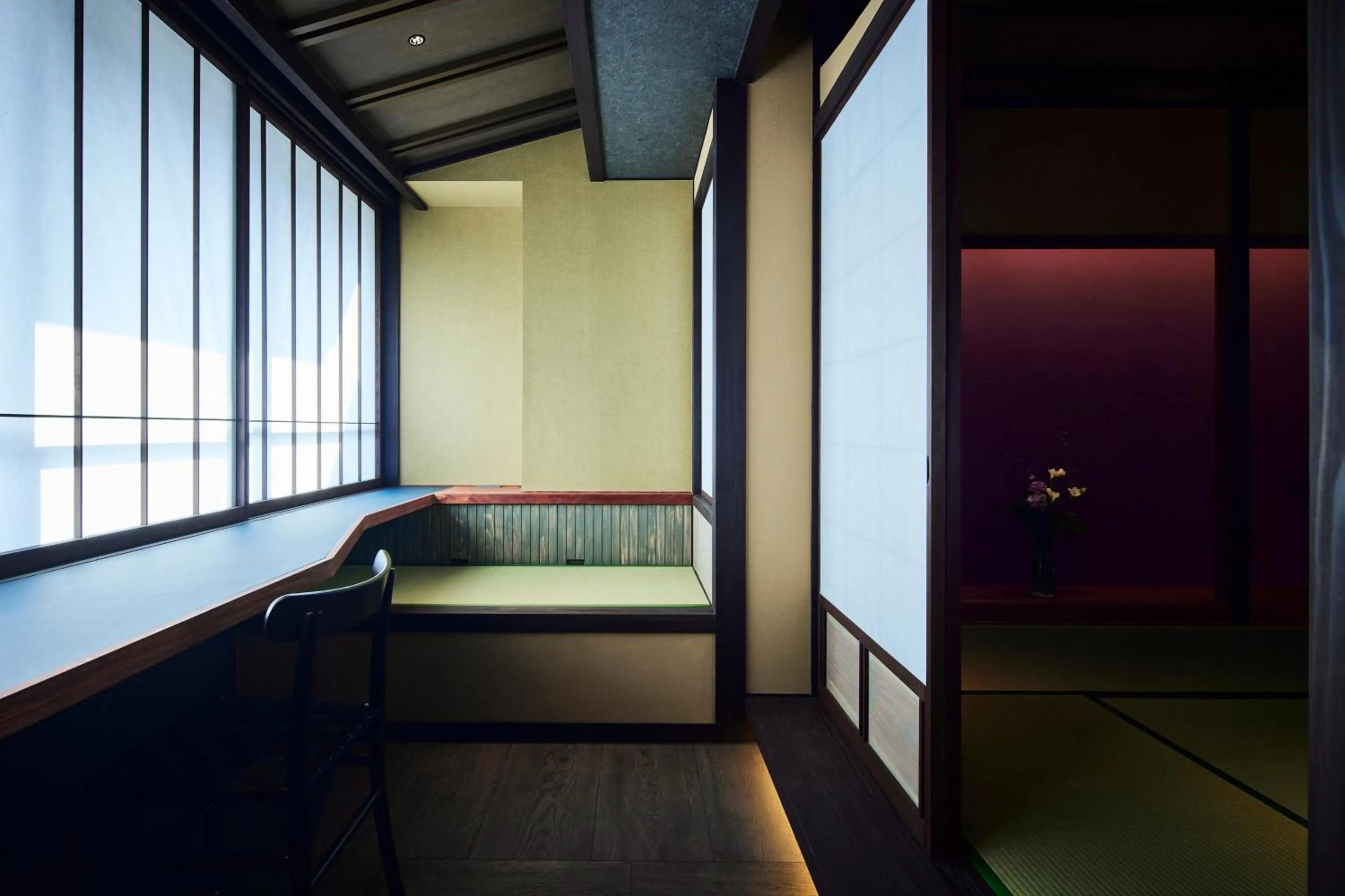 Living room, Bed in 厳島いろは