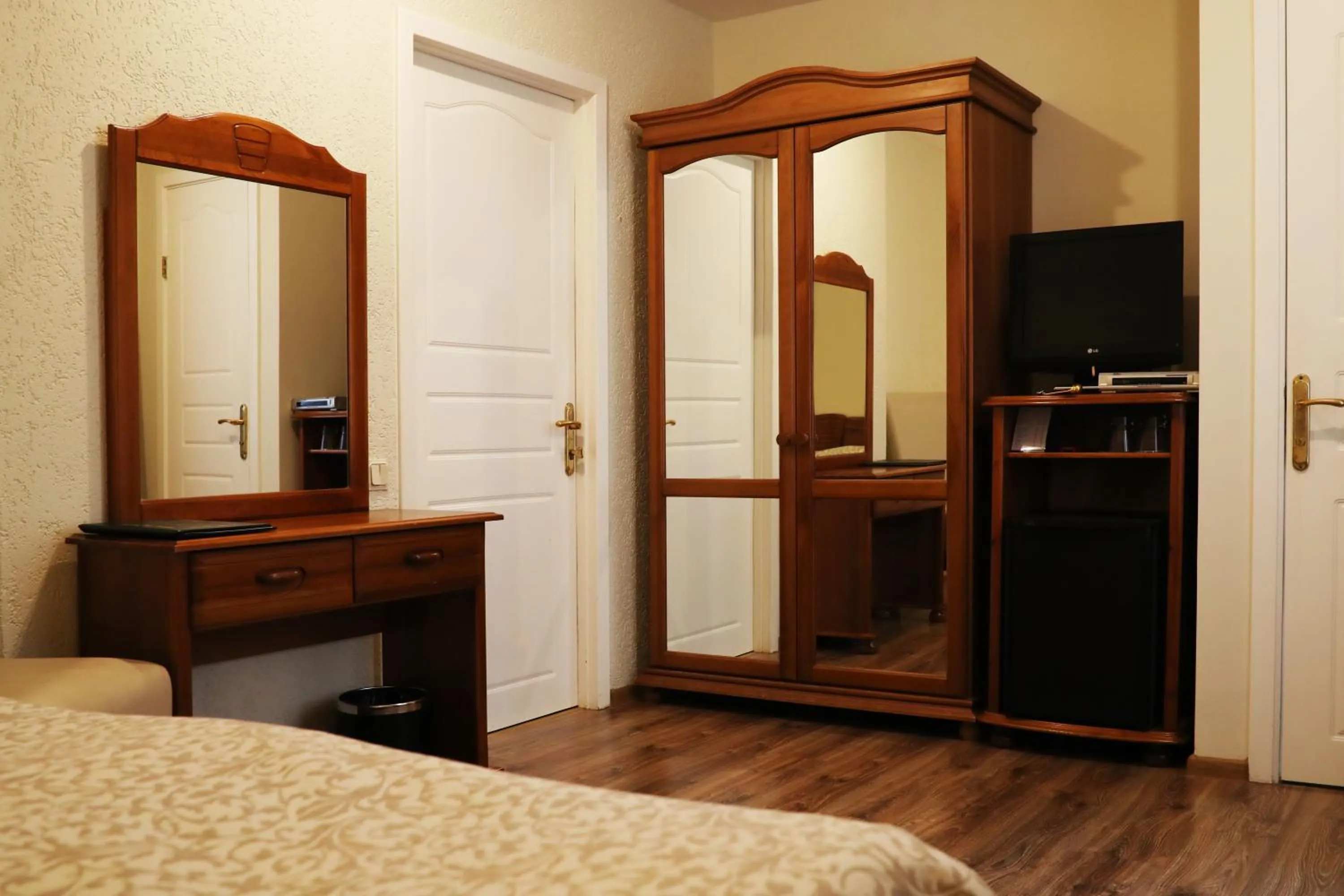 Decorative detail, Bed in Old Riga Boutique Hotel "Vecriga"