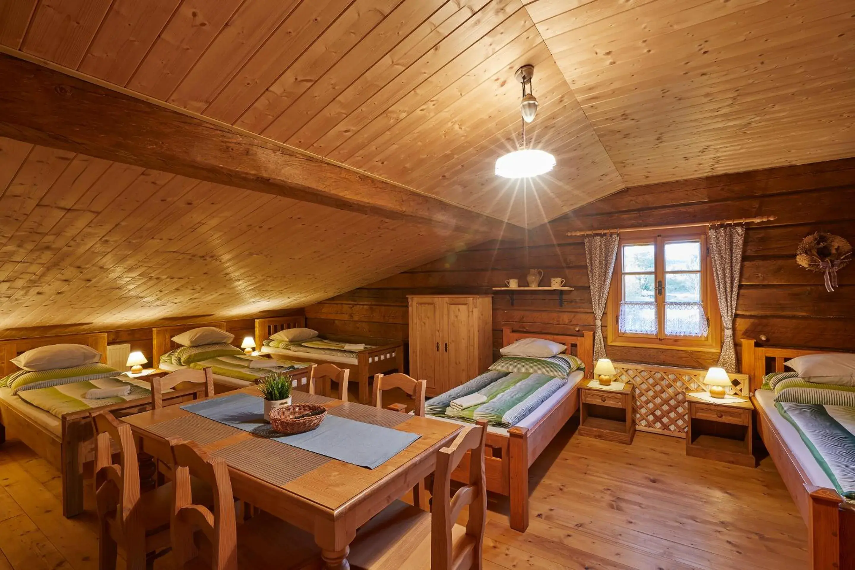 Family Room with Garden View in Volarská roubenka Family Room with Garden View in Volarská roubenka