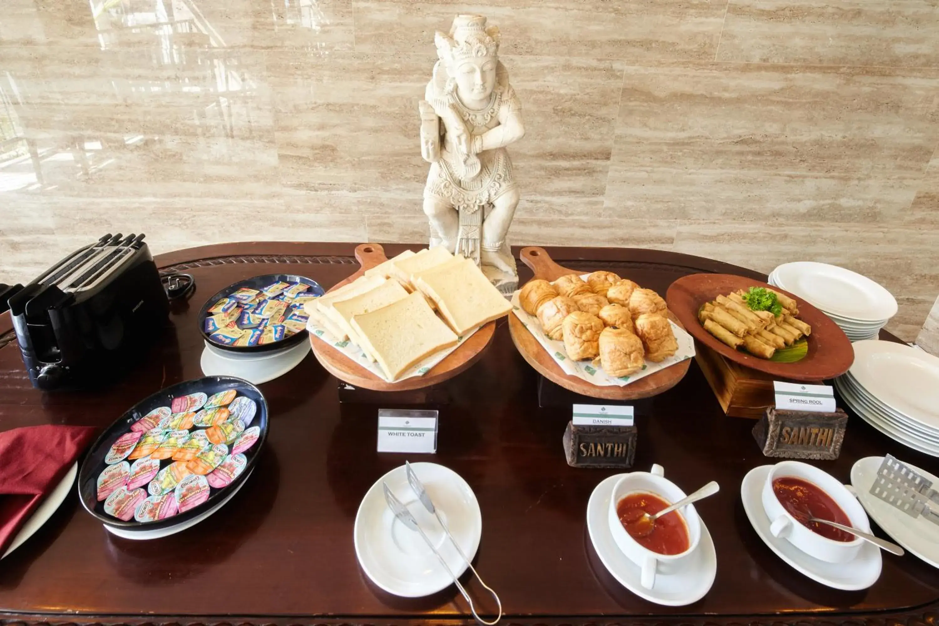 Breakfast in Grand Santhi Hotel Breakfast in Grand Santhi Hotel