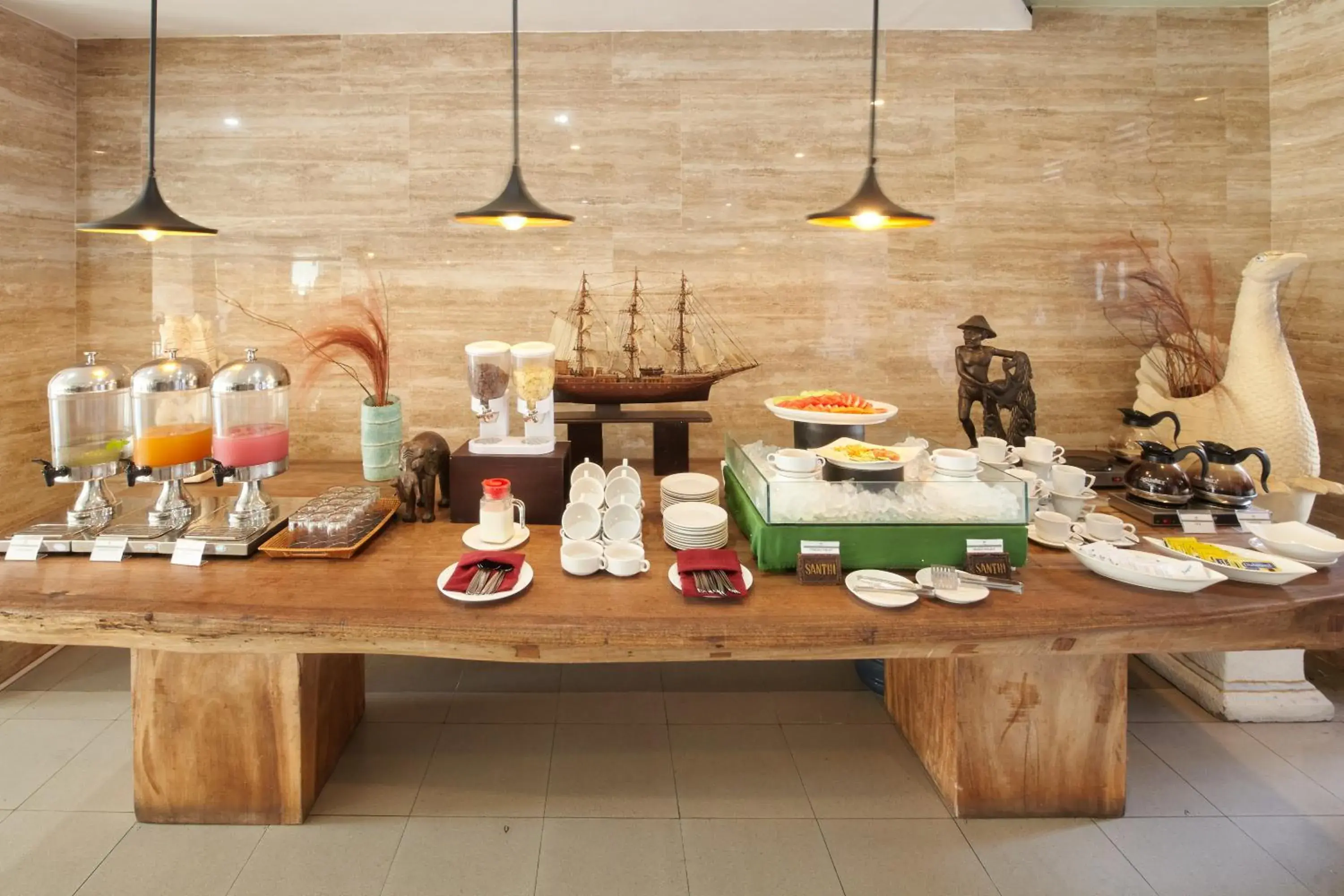 Breakfast in Grand Santhi Hotel Breakfast in Grand Santhi Hotel