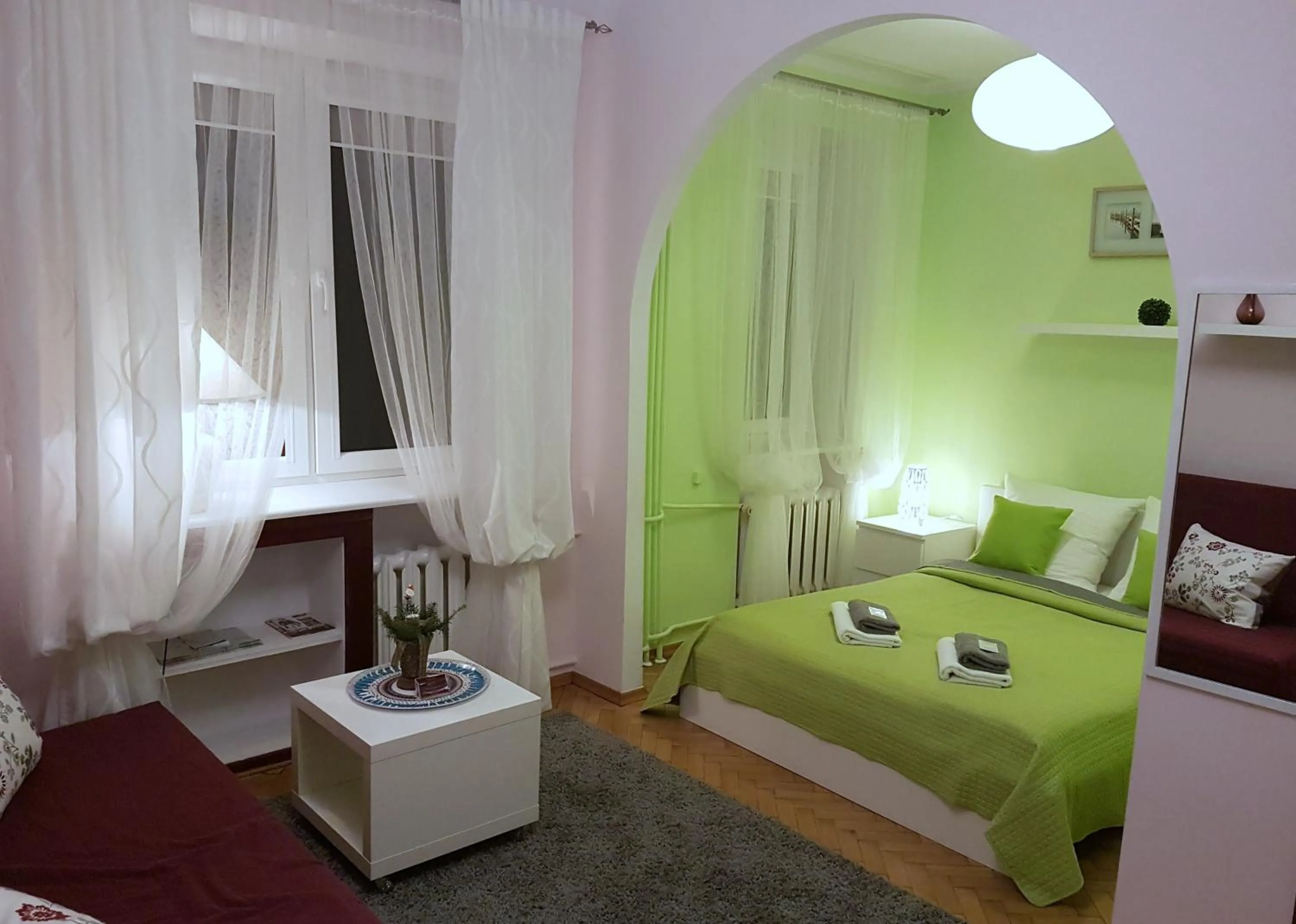 Living room, Bed in A.G - Apartamenty Warsaw Center