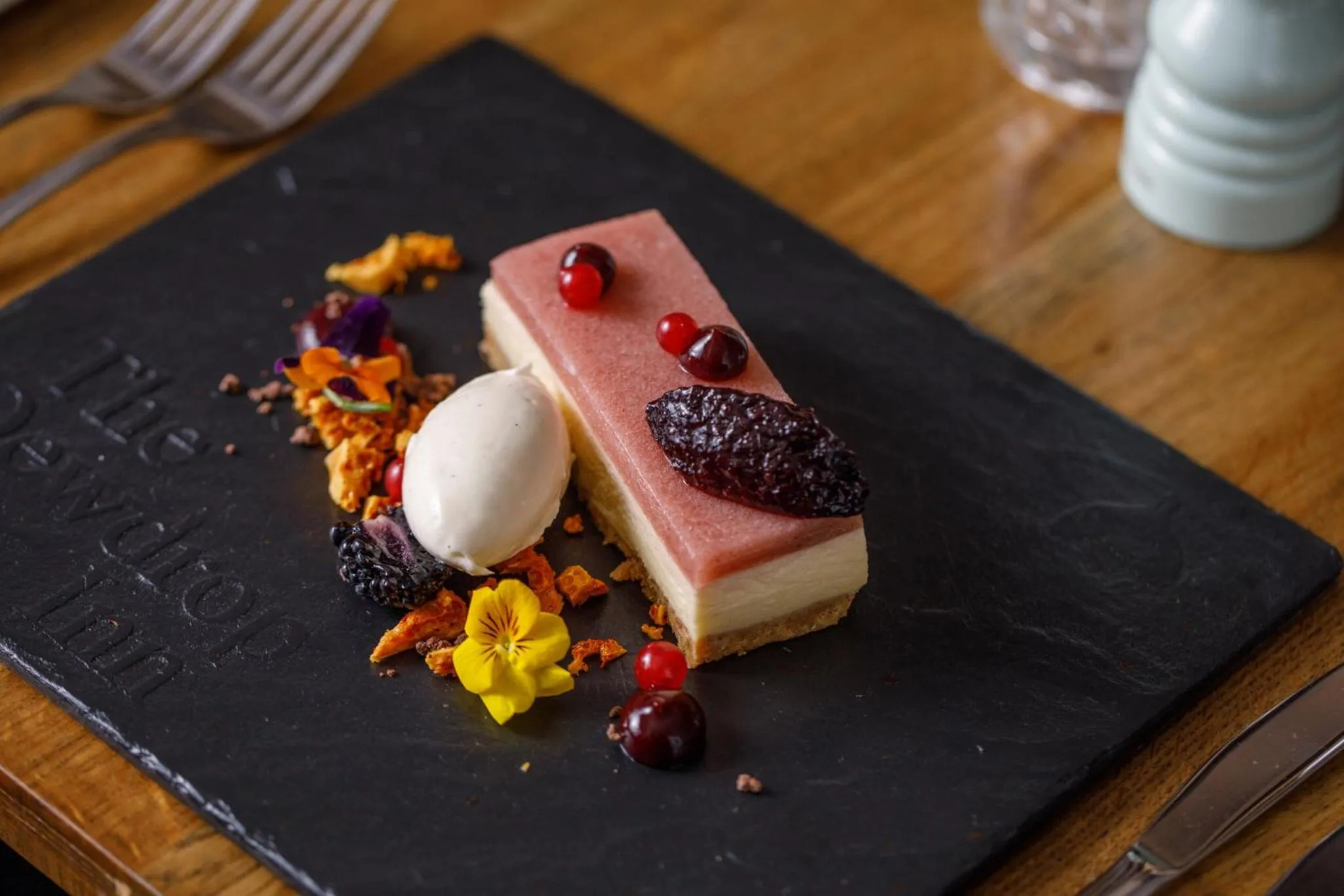 Food close-up in The Dewdrop Inn