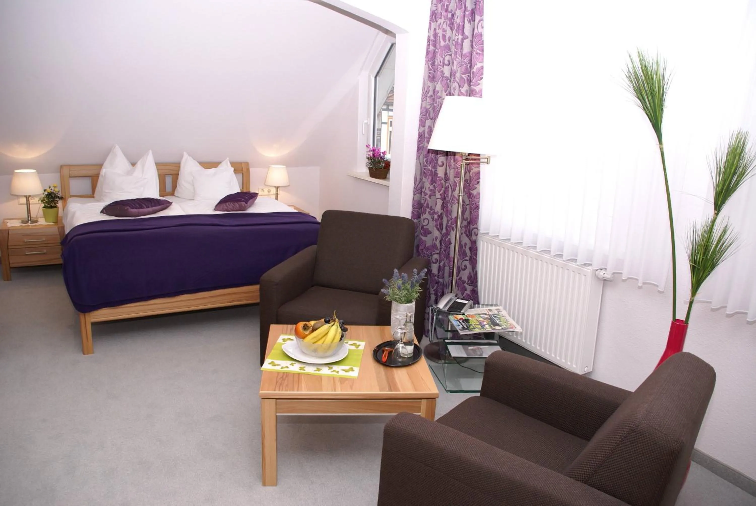 Bedroom, Bed in Komforthotel & Restaurant Riemann