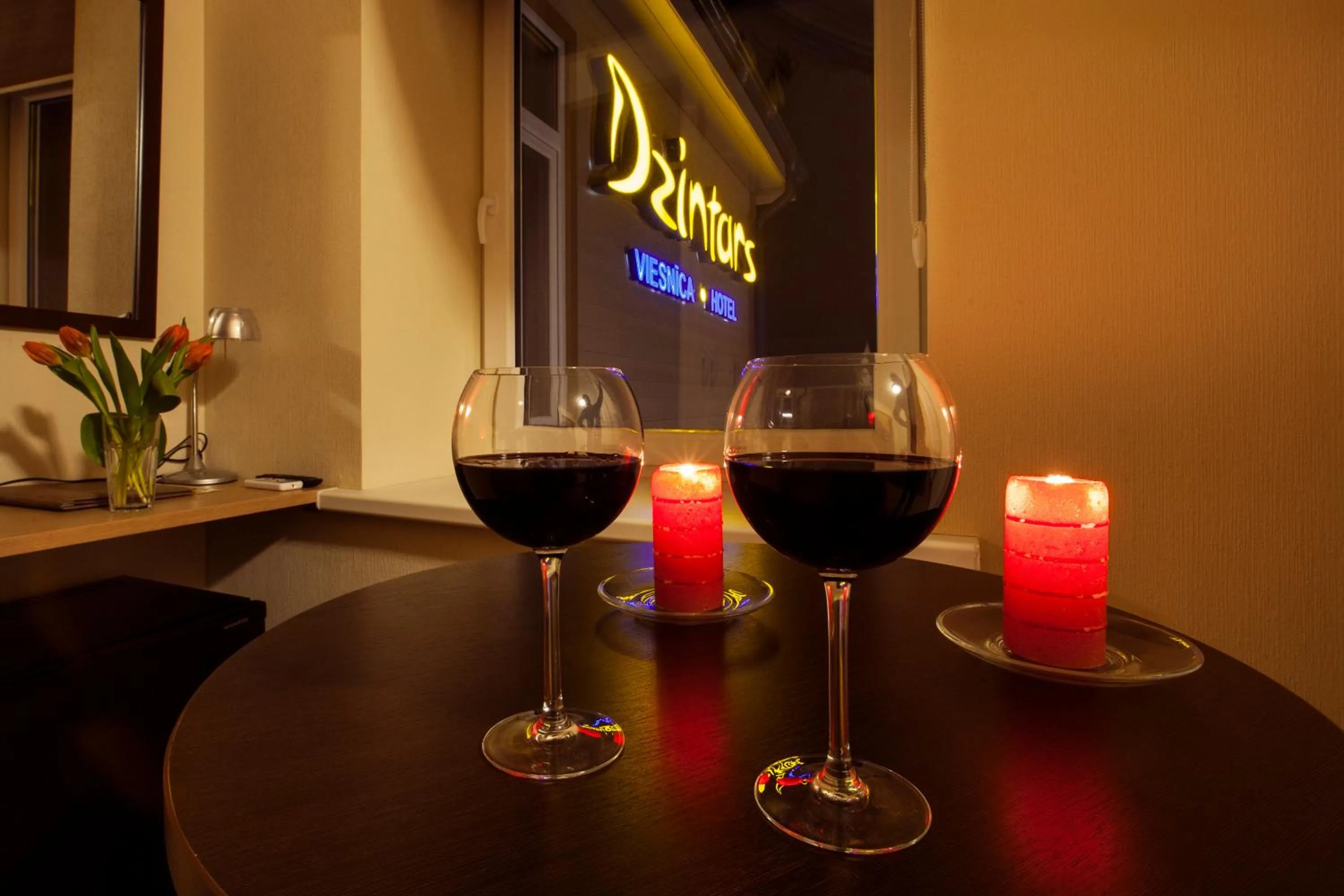 Drinks in Dzintars Hotel