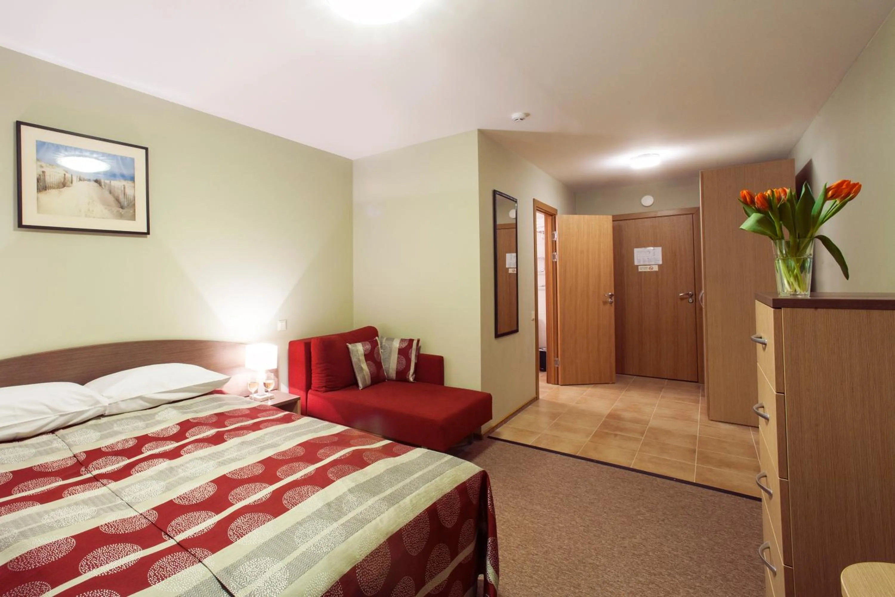 Bed in Dzintars Hotel