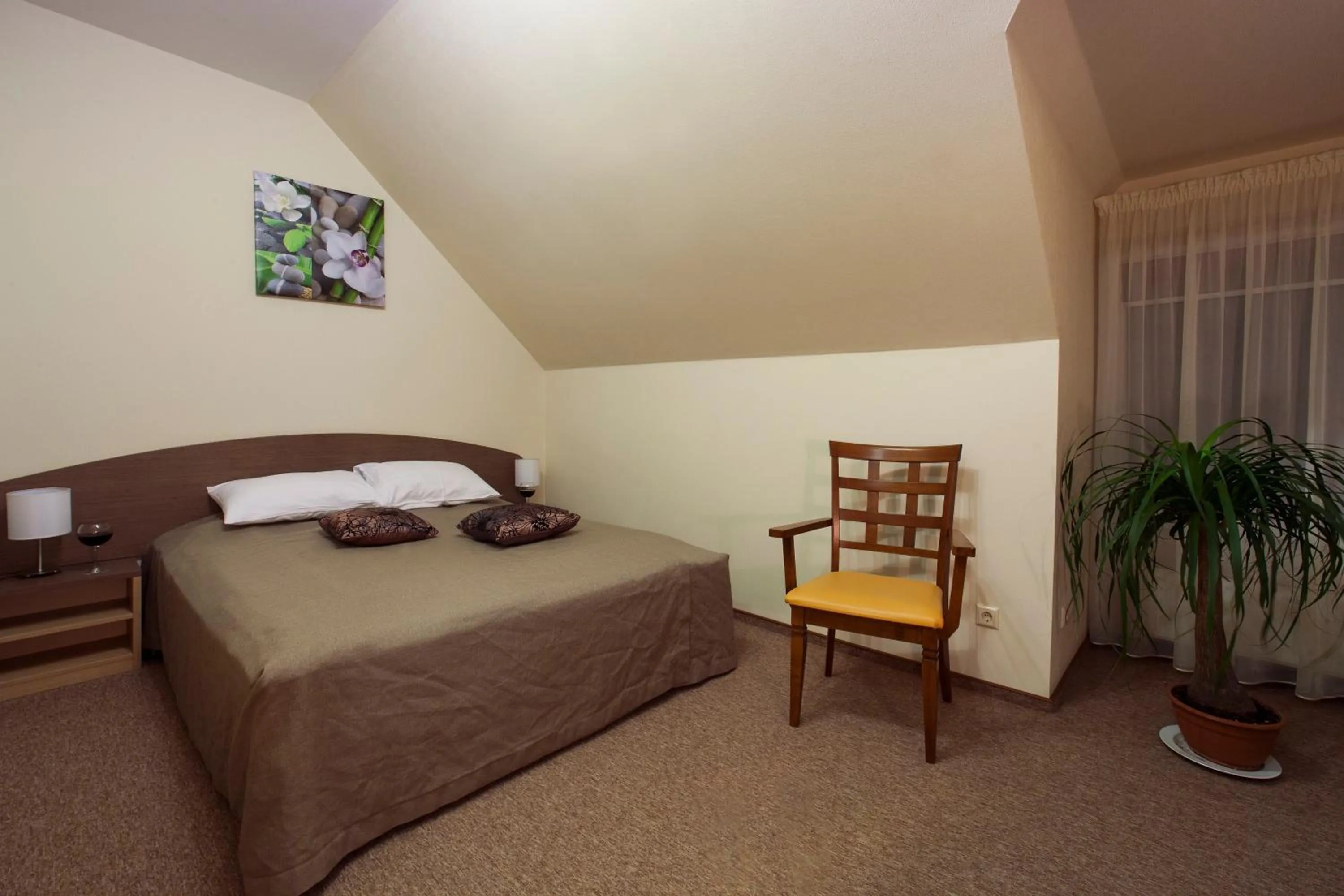 Bed in Dzintars Hotel