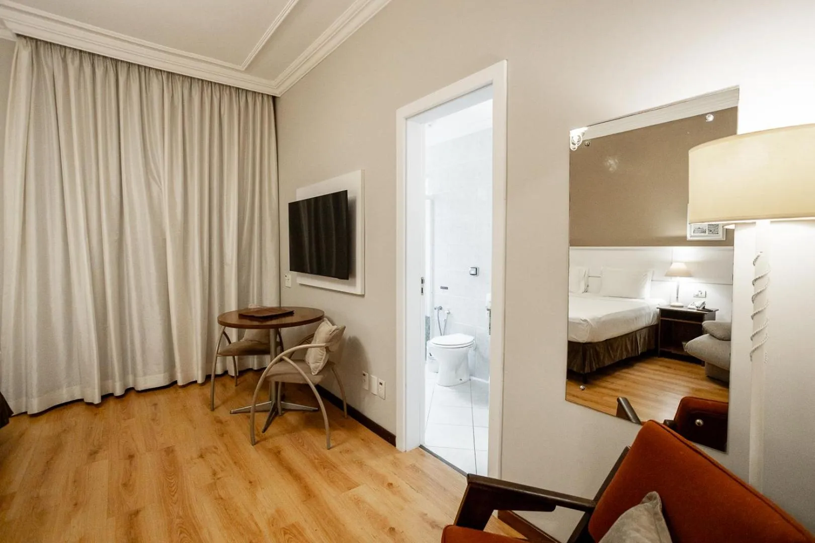 Dining area, Bed in Planalto Select Hotel Ponta Grossa