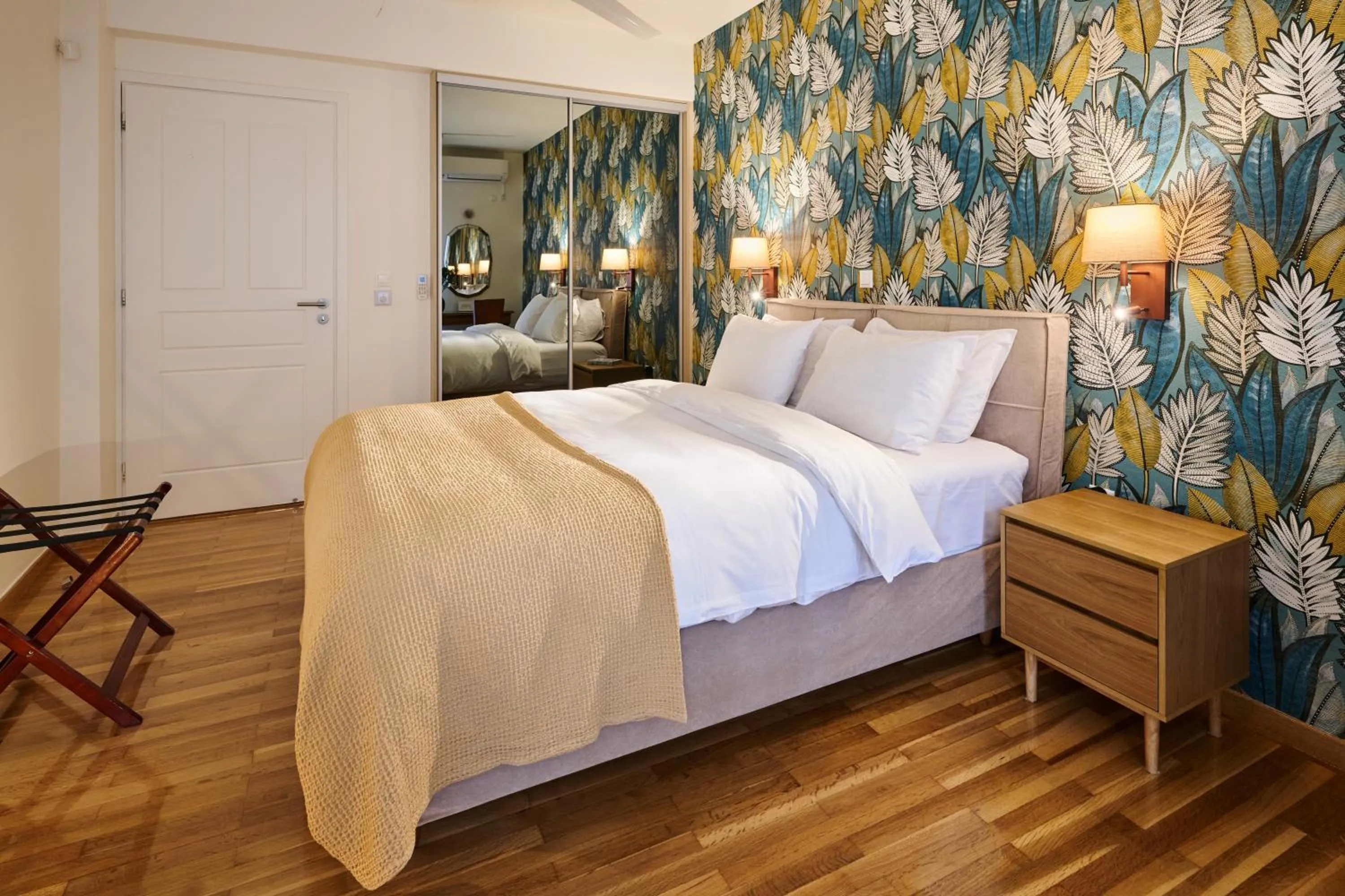 Bed in Rastoni Athens Suites near Acropolis