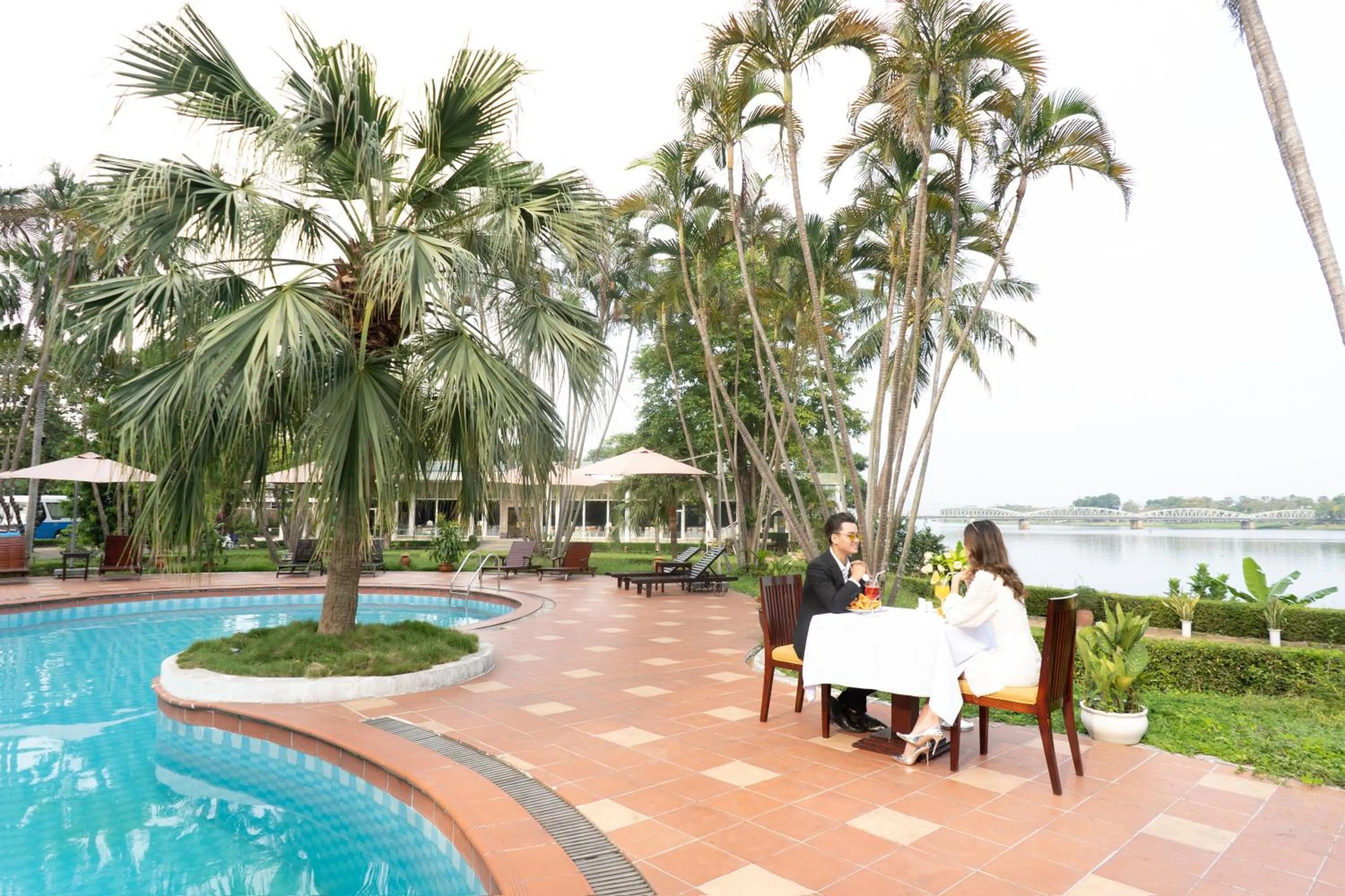 Swimming pool in Century Riverside Hotel Hue