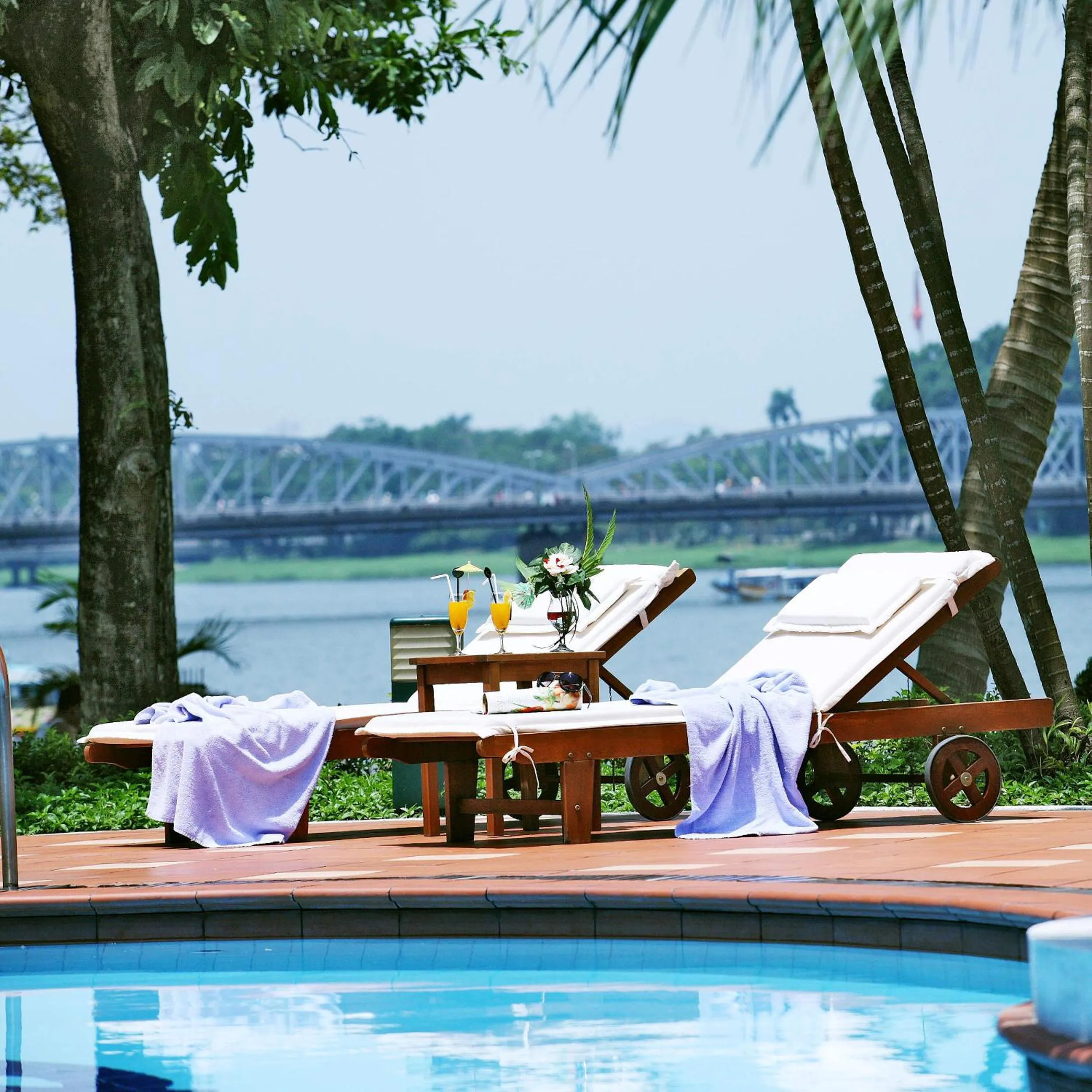 Swimming pool in Century Riverside Hotel Hue