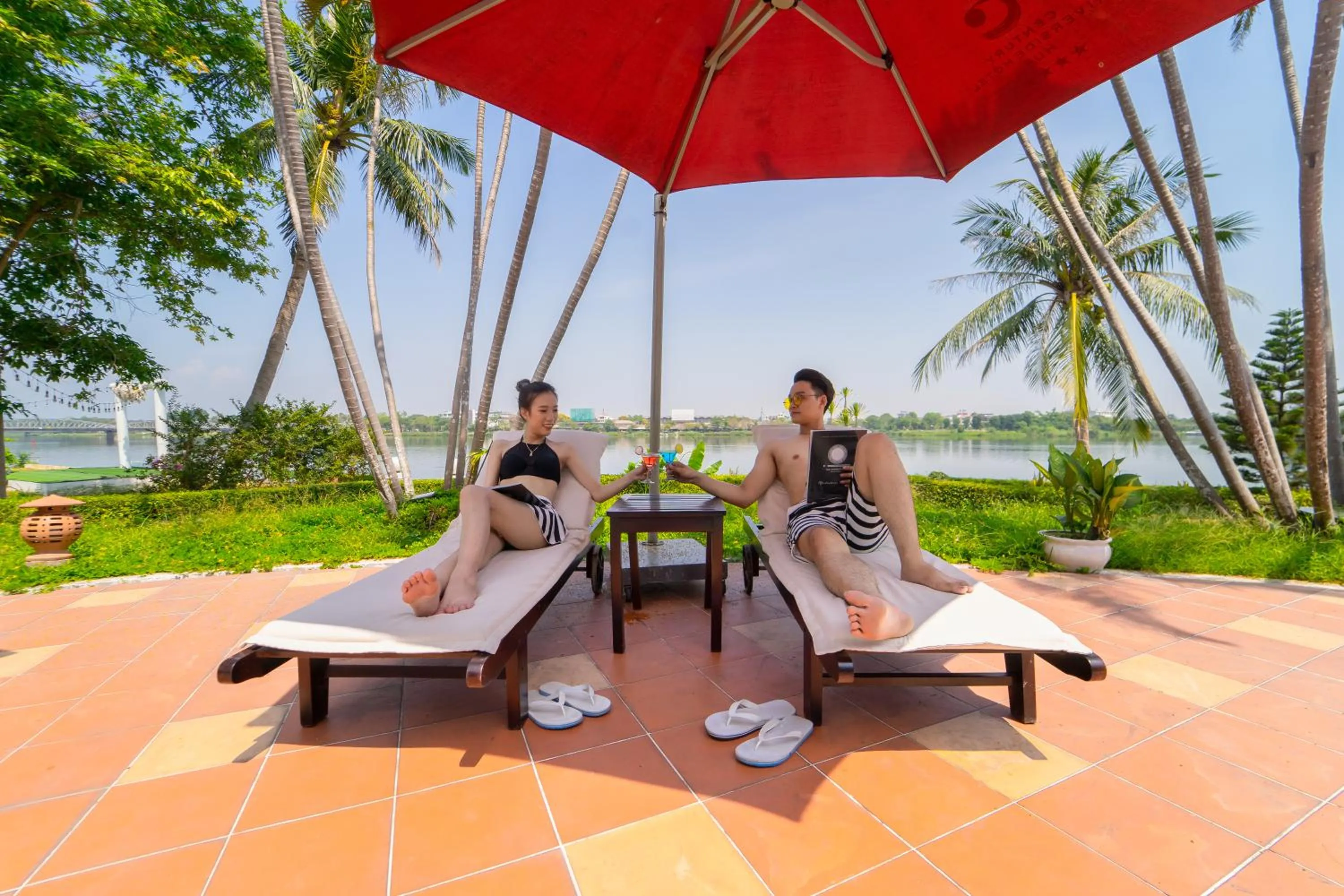 Swimming pool in Century Riverside Hotel Hue