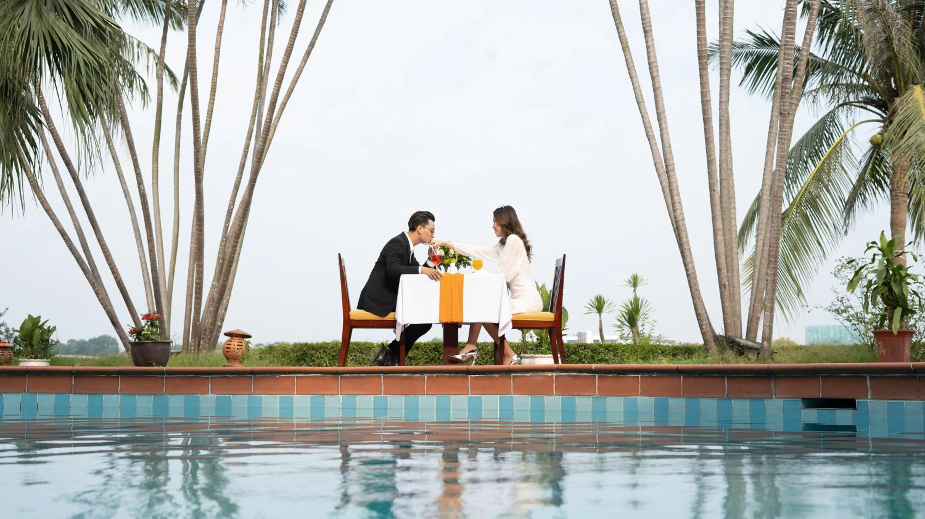 Swimming pool in Century Riverside Hotel Hue