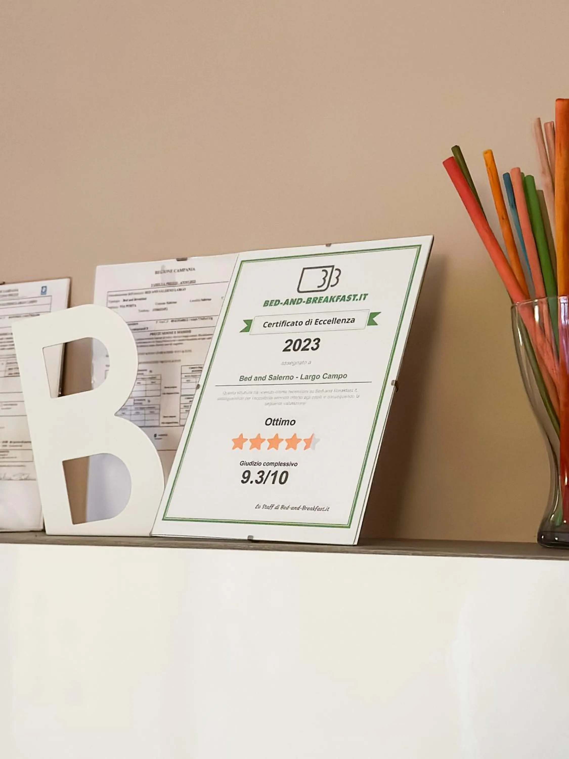 Certificate/Award in Bed And Salerno - Largo Campo - Appartamento