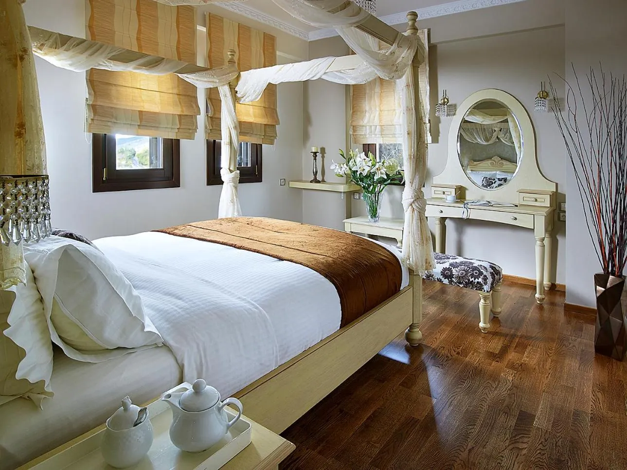 Bed in Stevalia Hotel & Spa