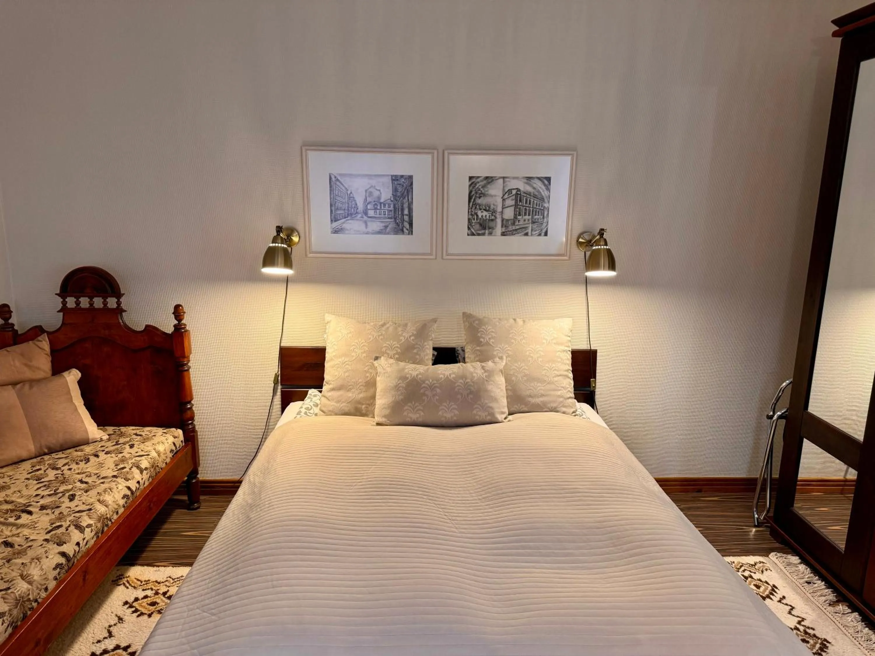 Bed in Hotel Vilhelmine