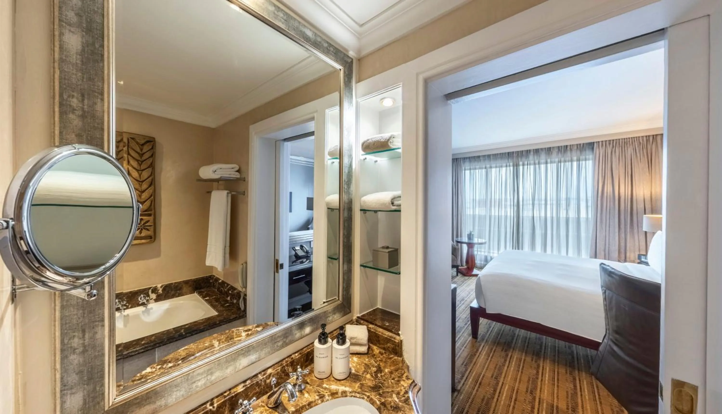 Bathroom, Bed in InterContinental Johannesburg OR Tambo Airport Hotel by IHG