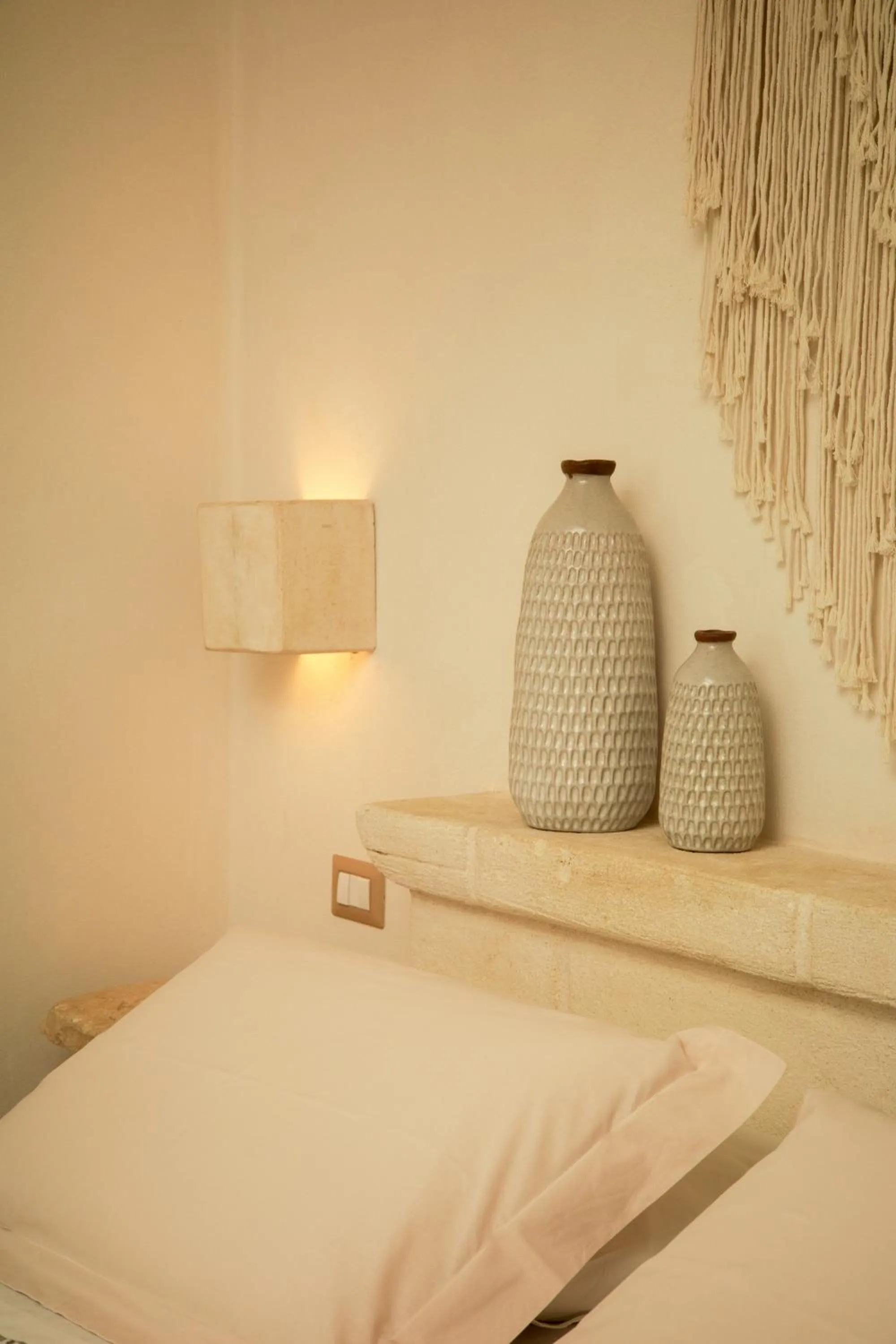 Bed in I Trulli del Tupparello