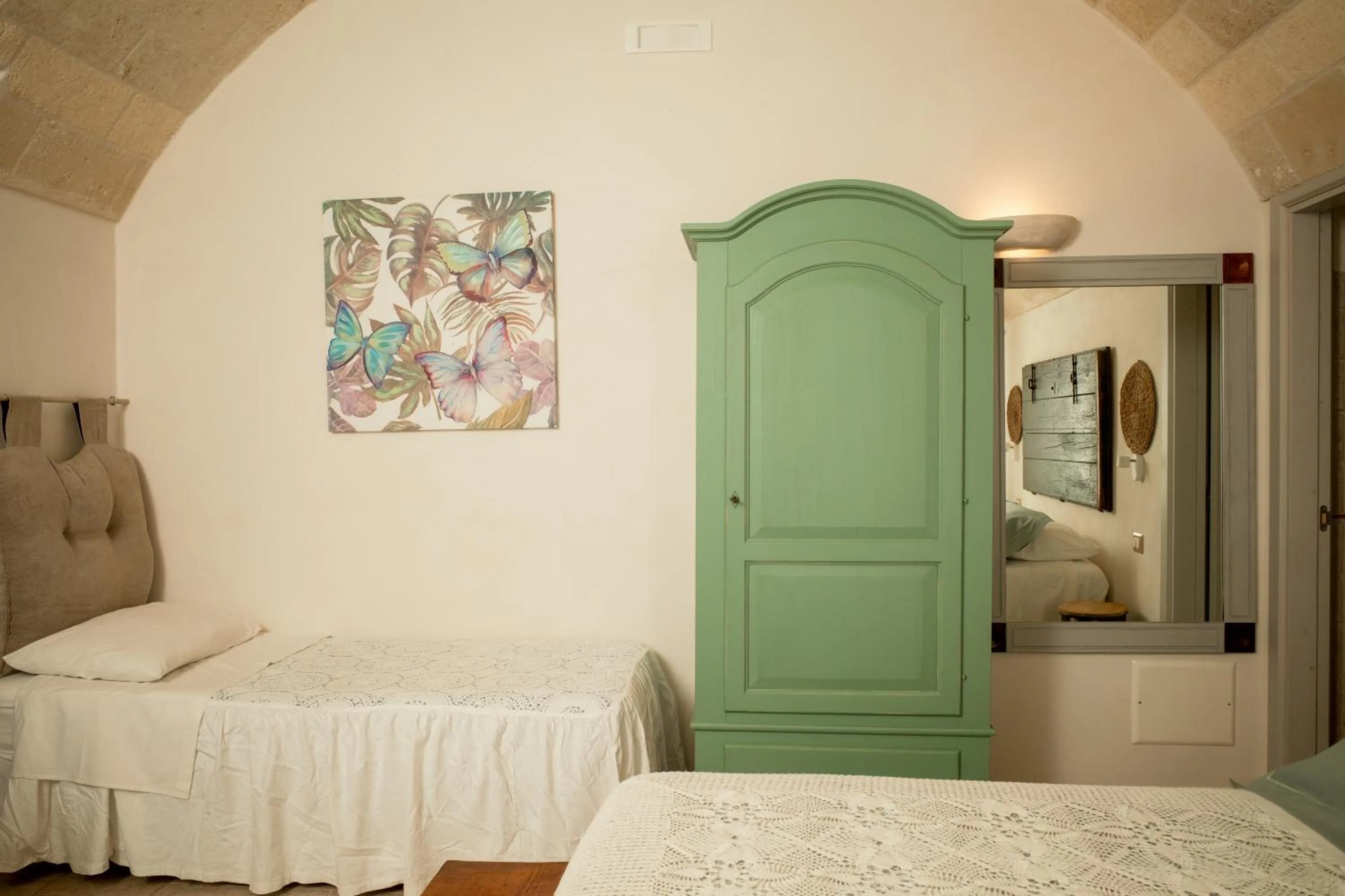 Bed in I Trulli del Tupparello