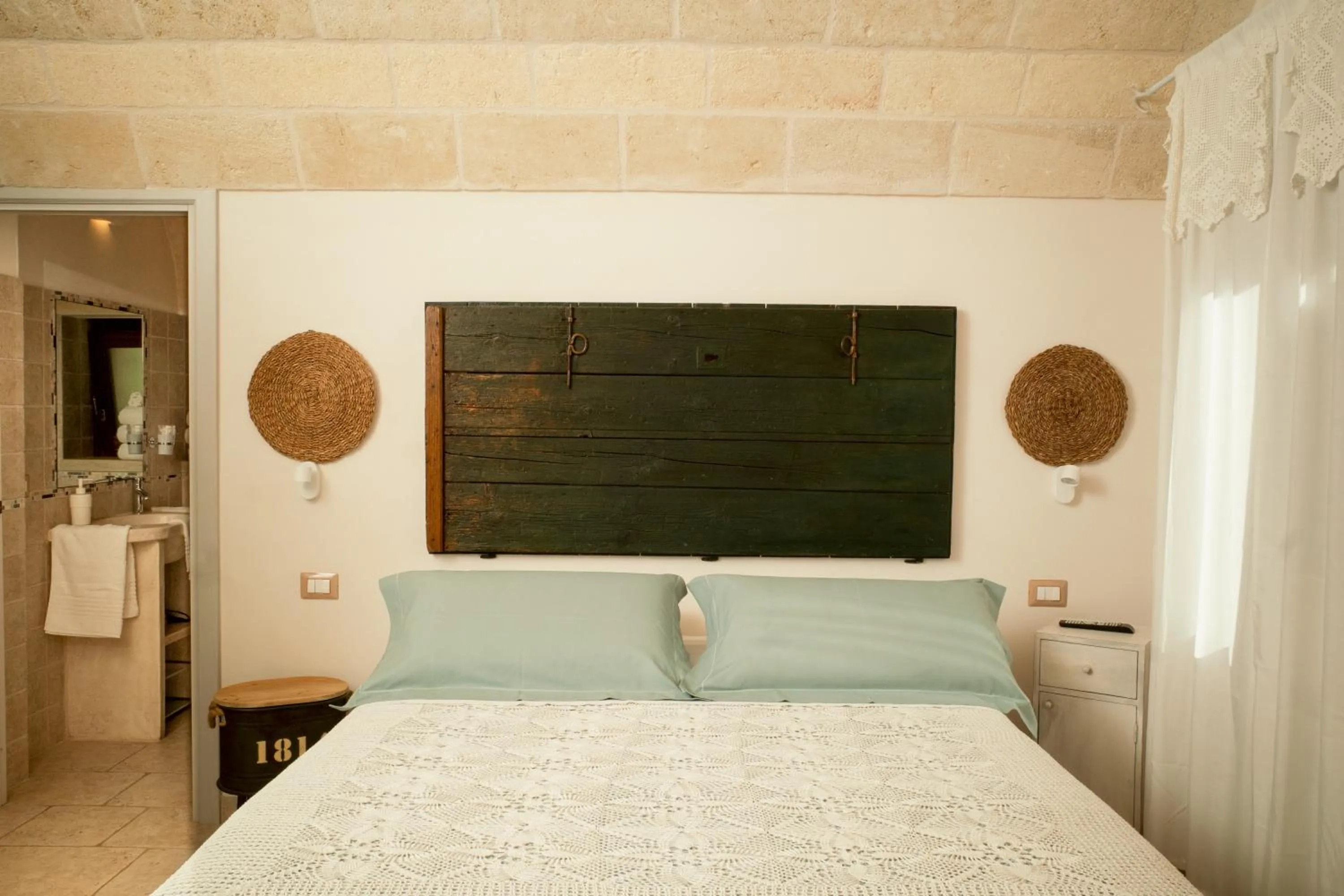 Bed in I Trulli del Tupparello