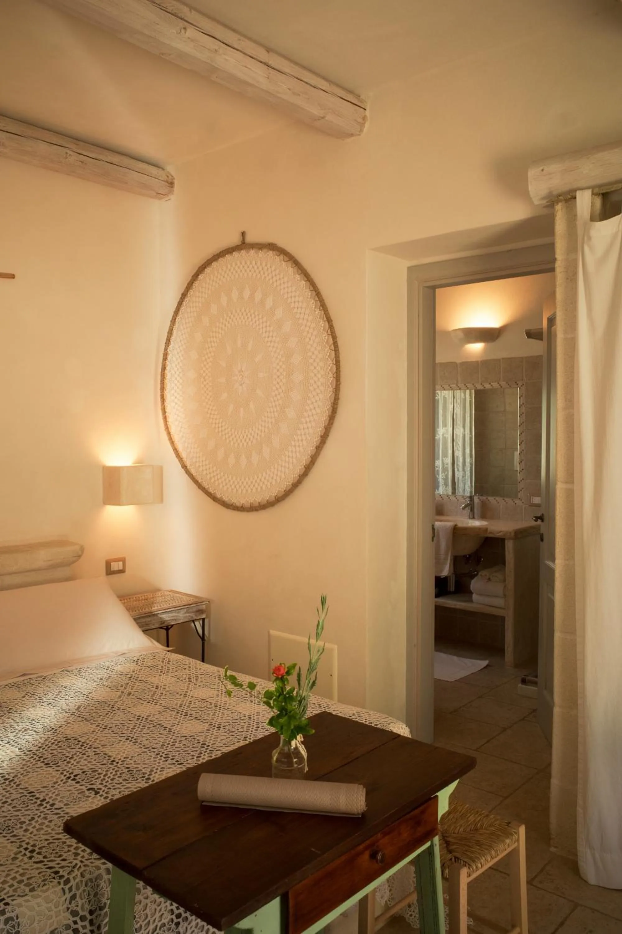 Bed in I Trulli del Tupparello