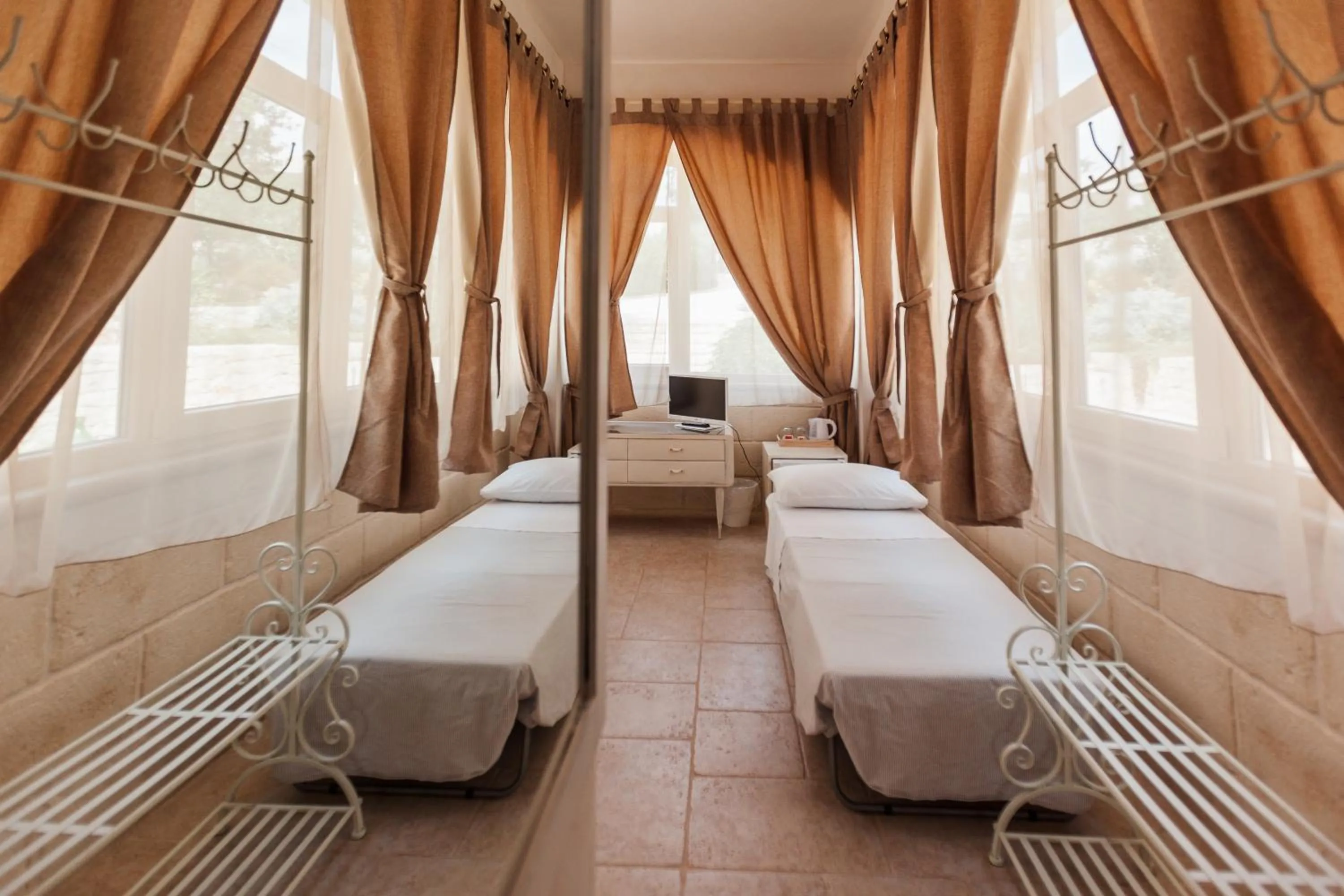 Bed in I Trulli del Tupparello