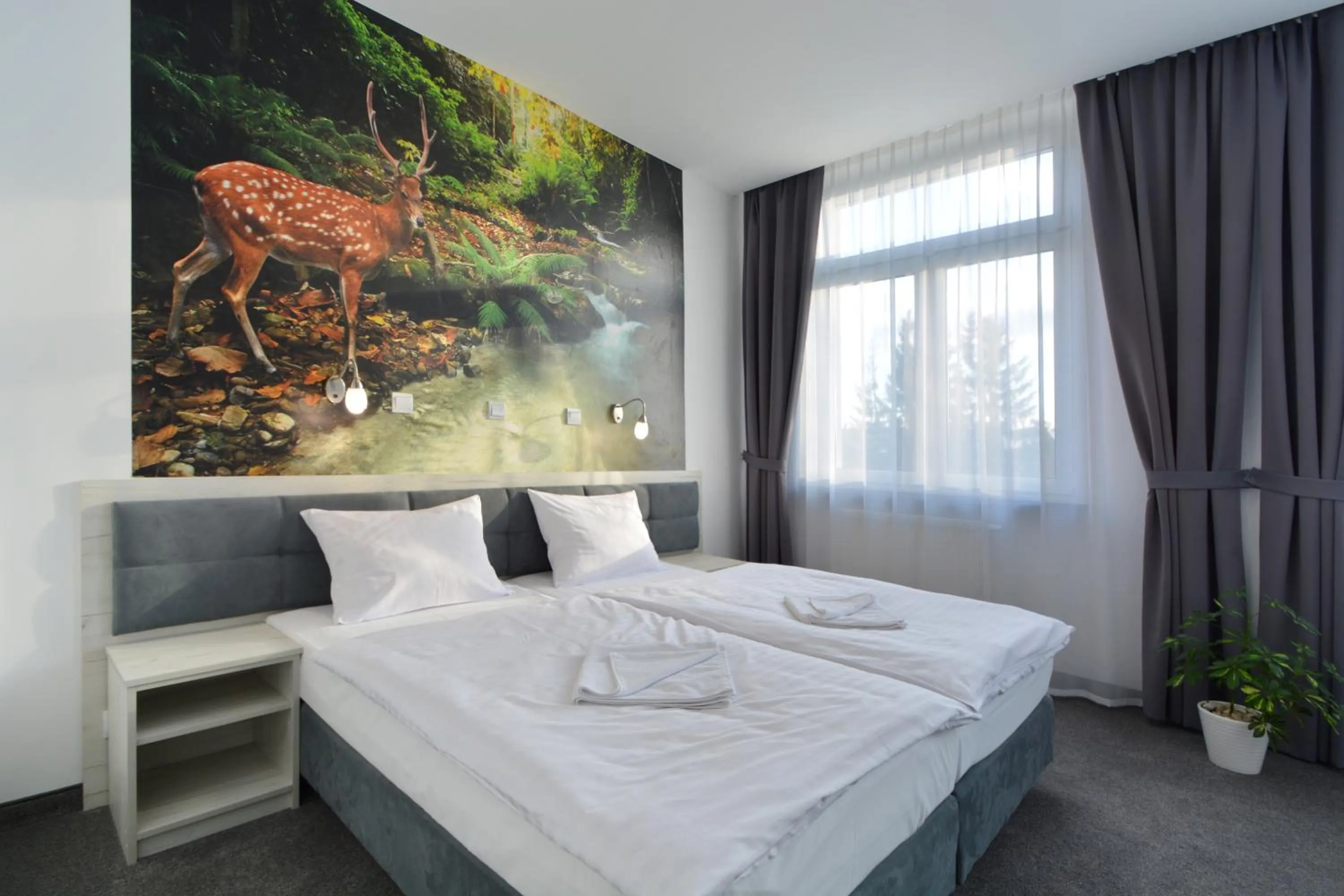 Bed in Hotel Roztocze