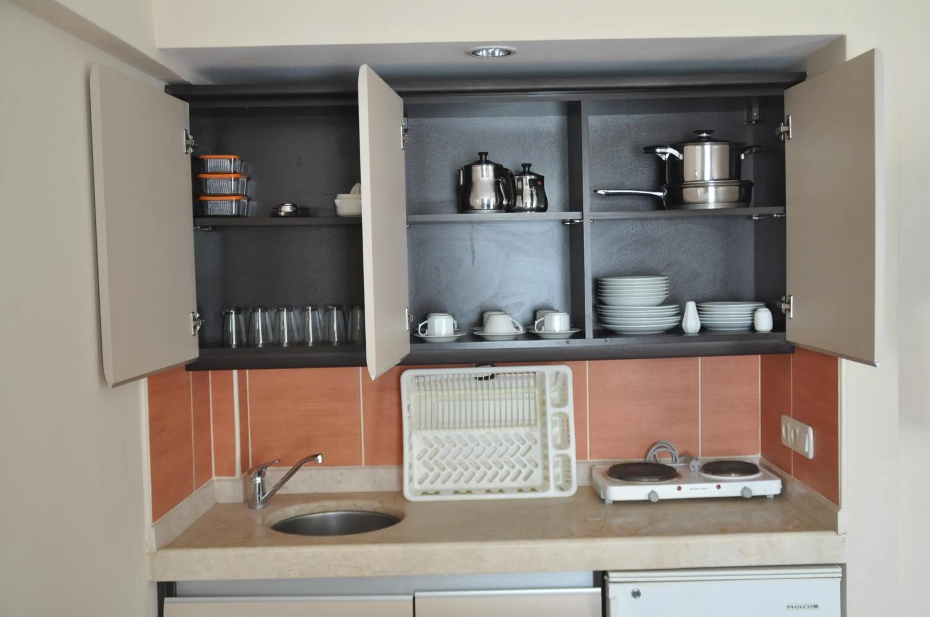Kitchen or kitchenette in Club Sidar Apart Hotel