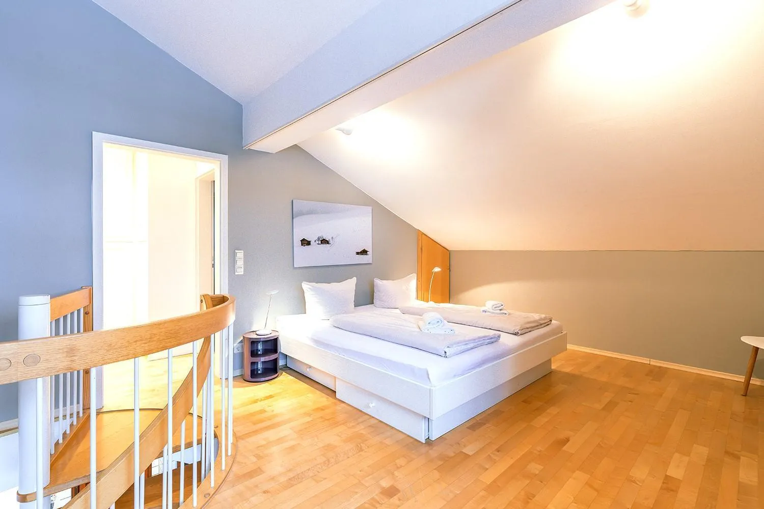 Bed in Ferienwohnung Schencking 1