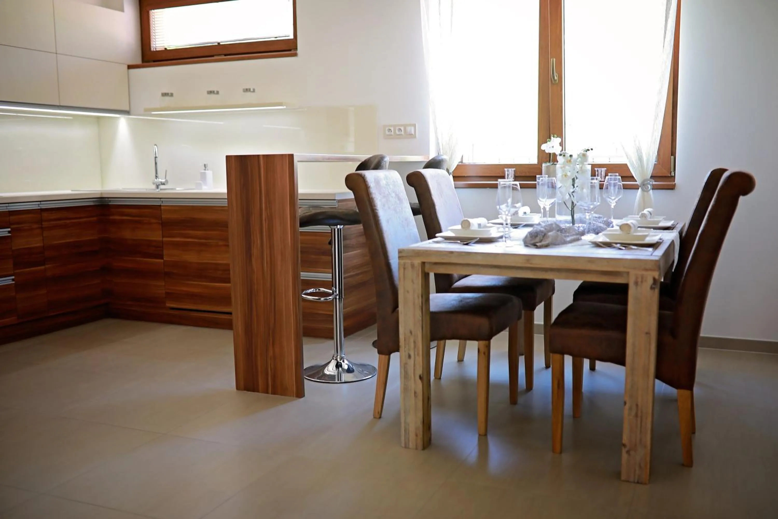 Kitchen or kitchenette in Penzion Sokolská