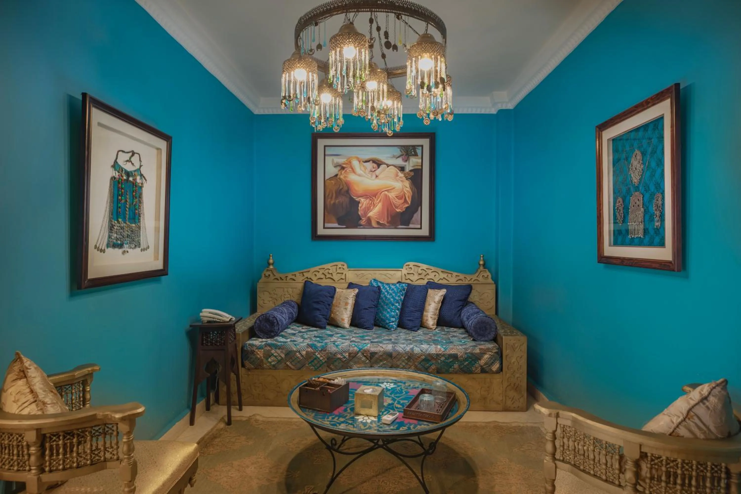 Living room in Le Riad Hotel de Charme