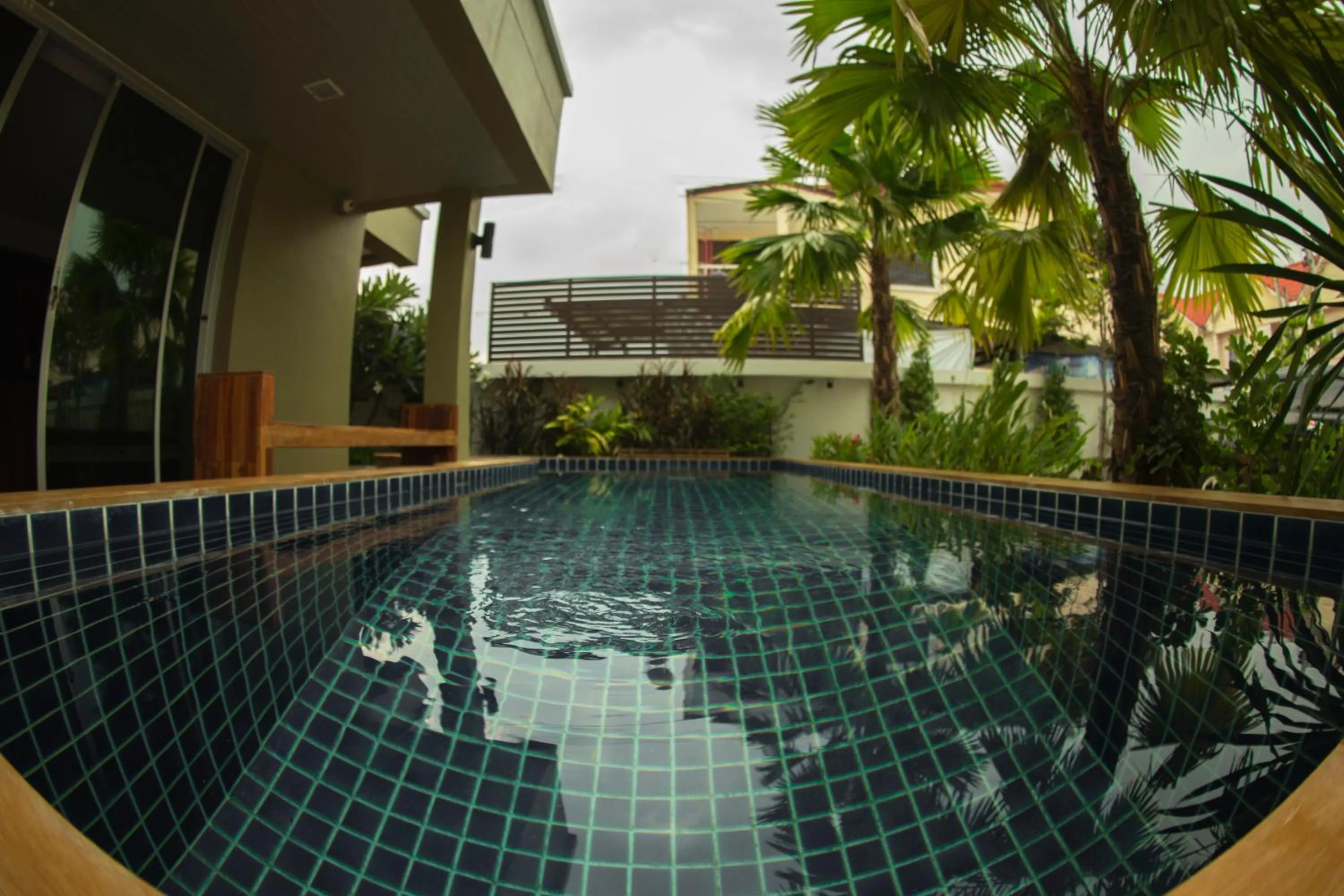 Pool view in The Suvarnabhumi Apartment