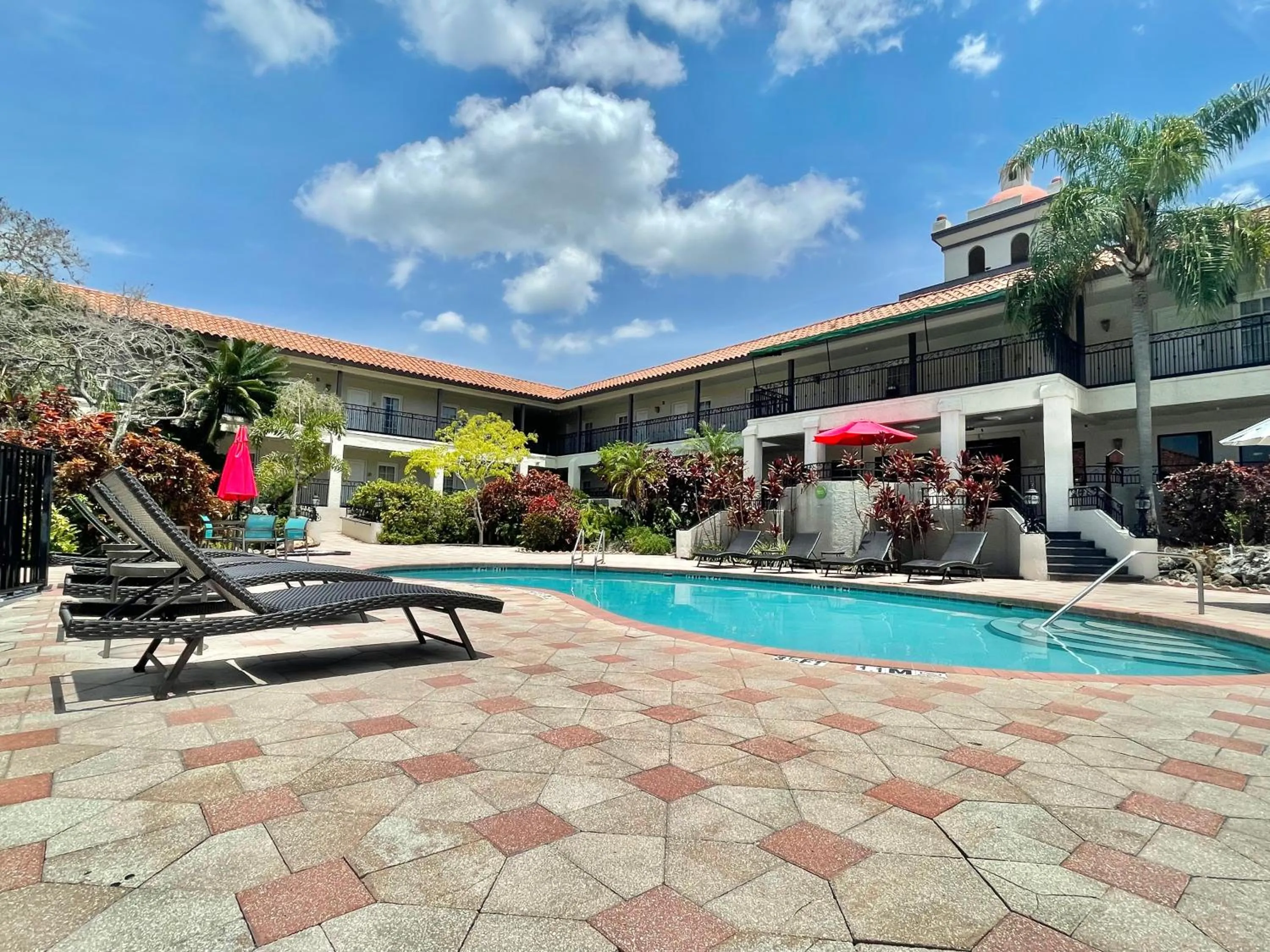 Pool view in Red Roof Inn PLUS & Suites Tampa
