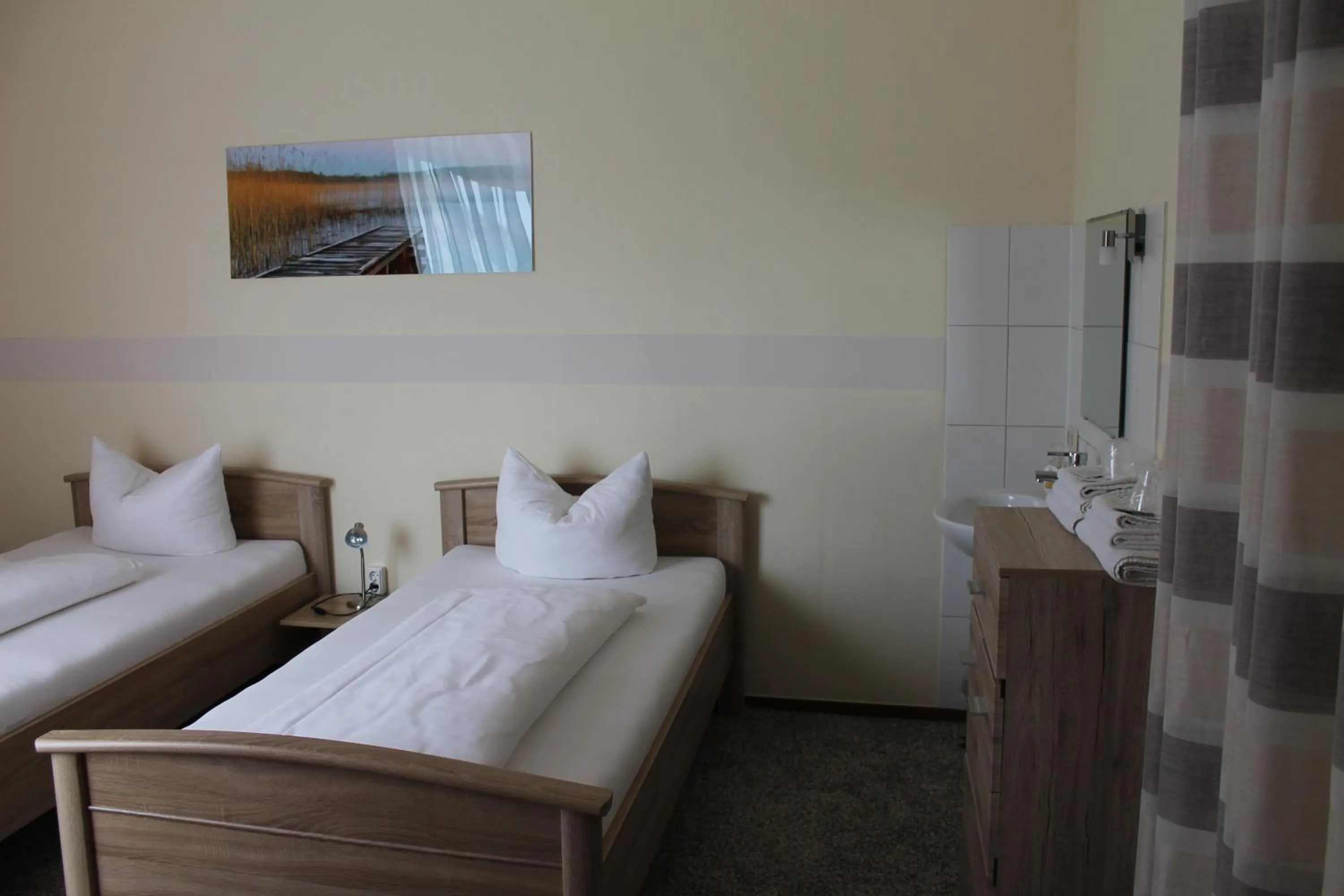 Bed in Hotel Rheinischer Hof