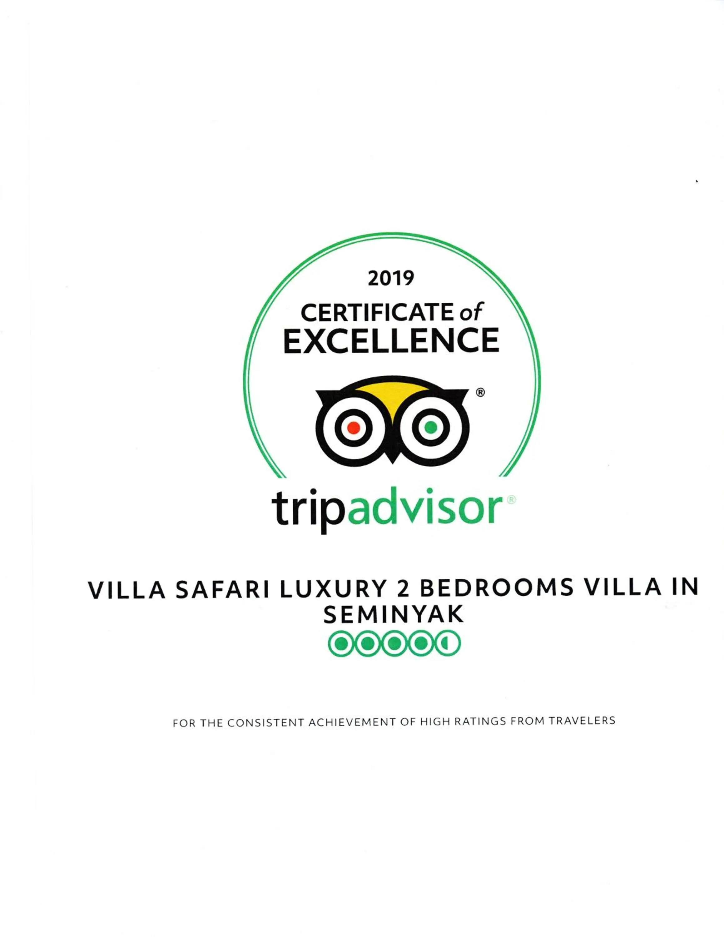 Certificate/Award in Villa Safari