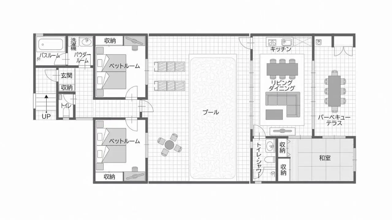Floor plan in Ahman Suite Villa Sumuide Floor plan in Ahman Suite Villa Sumuide