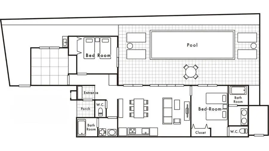 Floor plan in Ahman Suite Villa Sumuide Floor plan in Ahman Suite Villa Sumuide