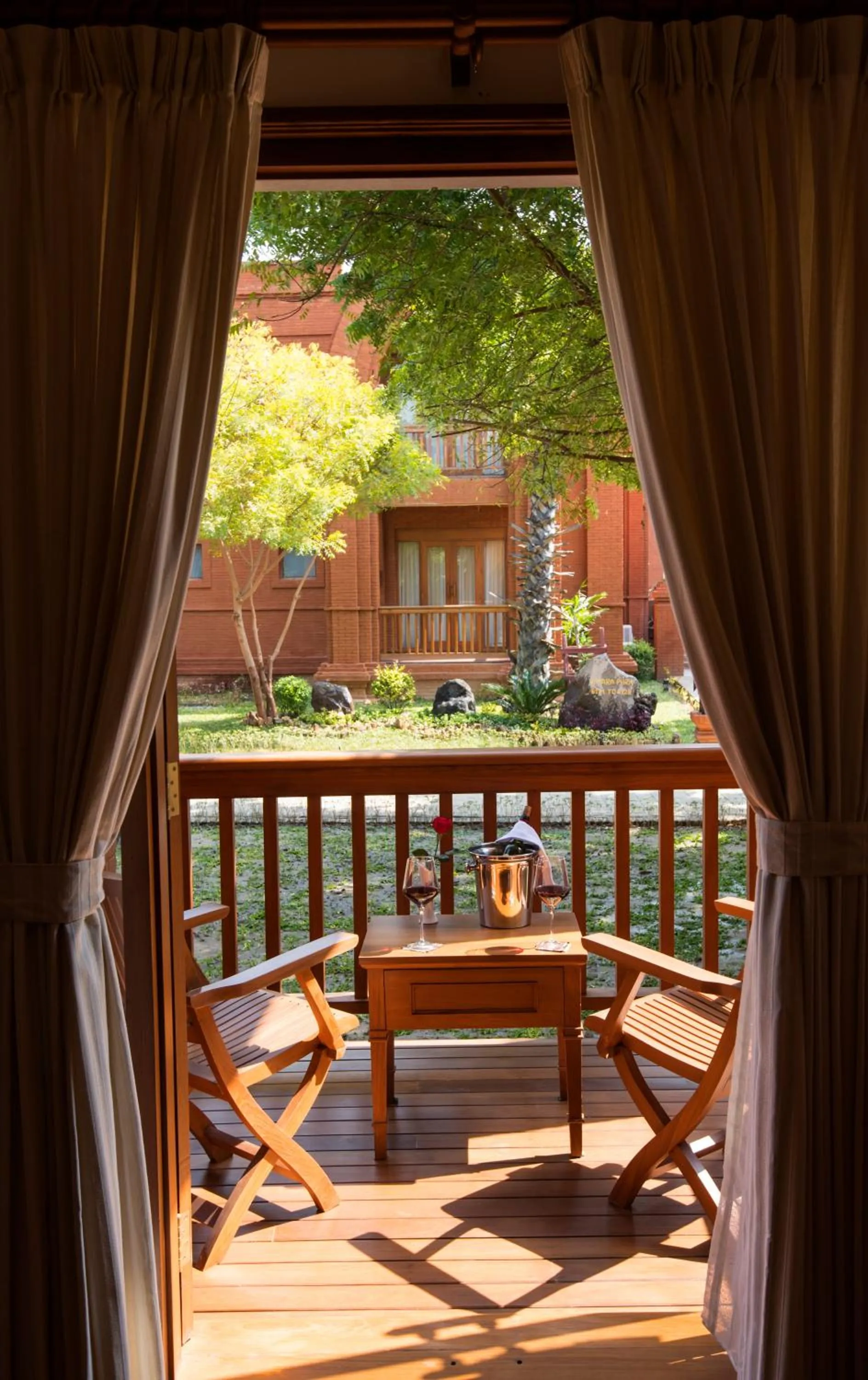 Garden view in Heritage Bagan Hotel