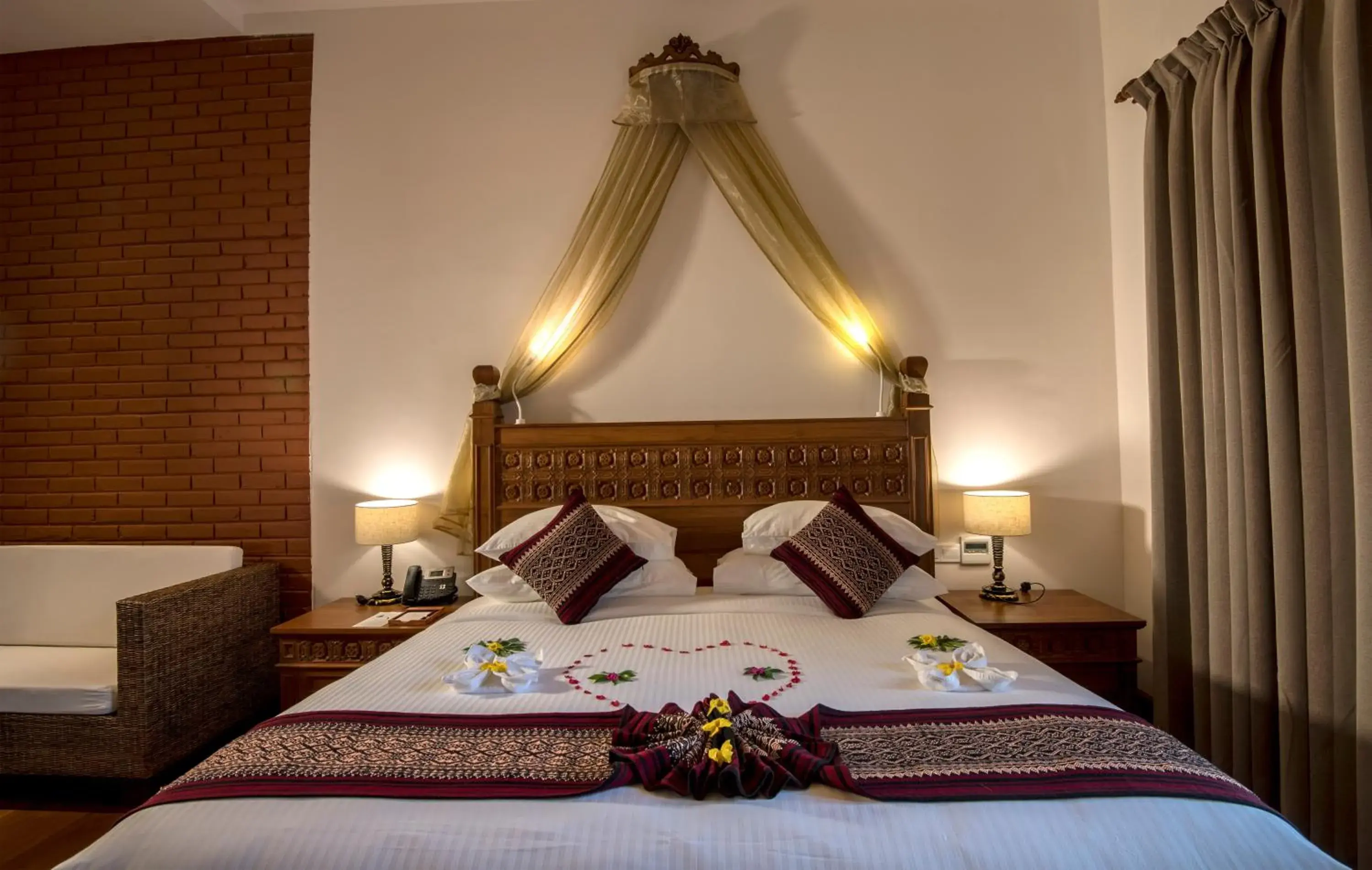 Bed in Heritage Bagan Hotel Bed in Heritage Bagan Hotel