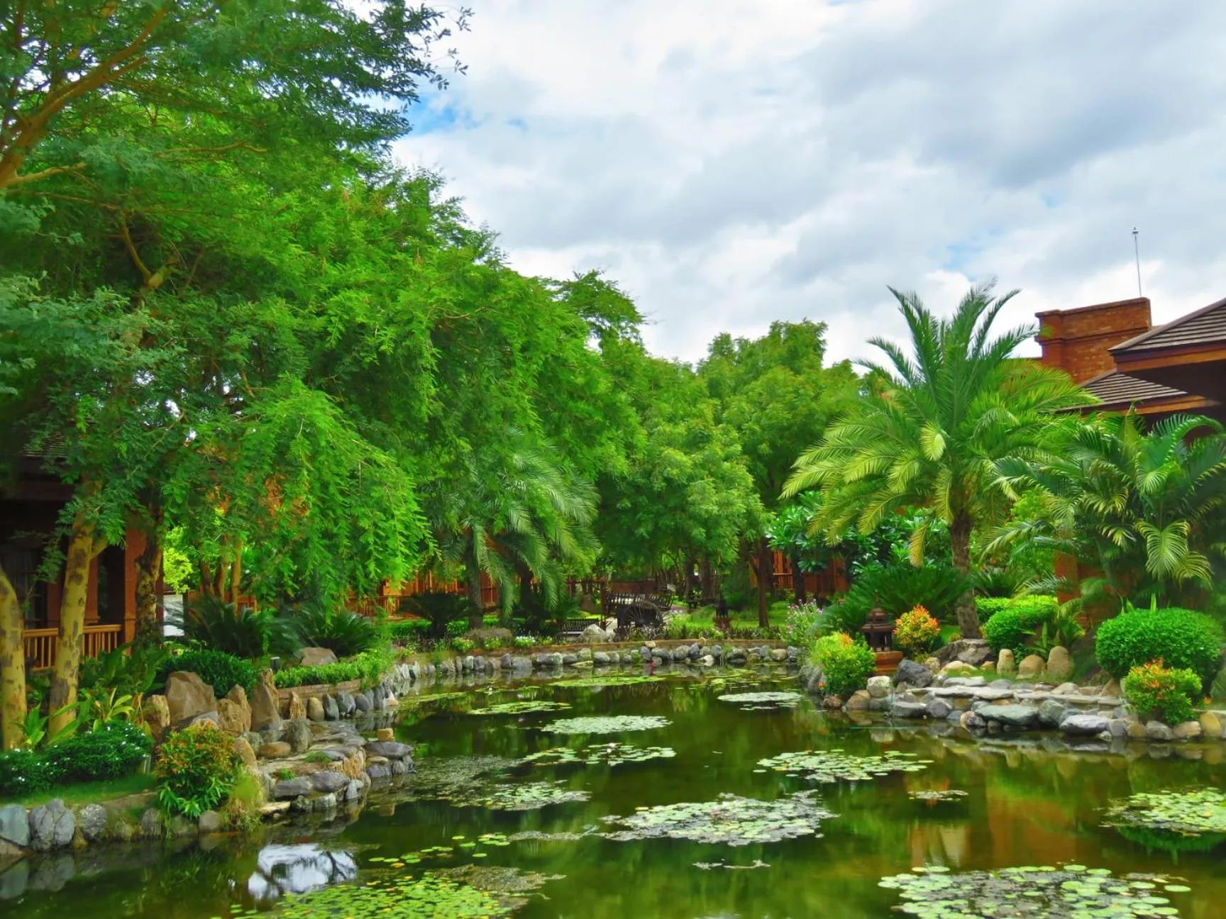 Garden view in Heritage Bagan Hotel