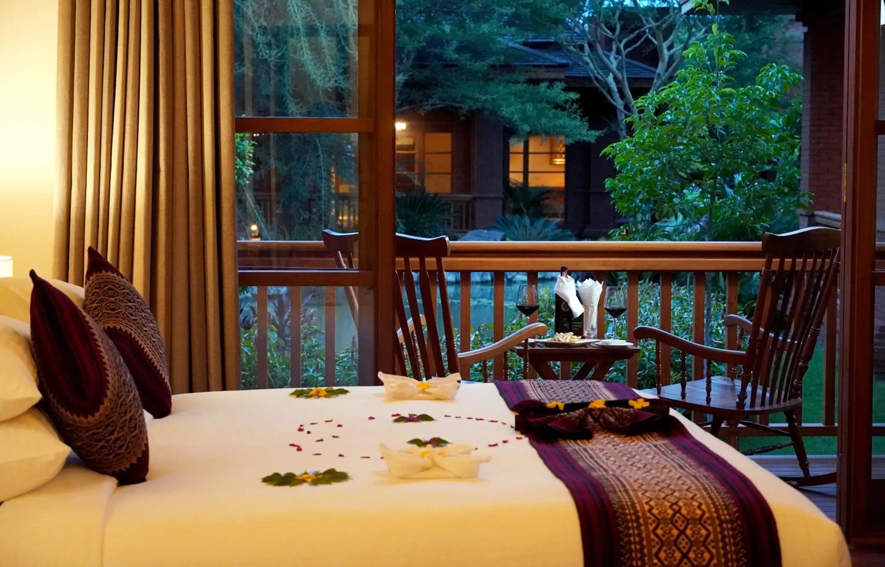 Bed in Heritage Bagan Hotel Bed in Heritage Bagan Hotel