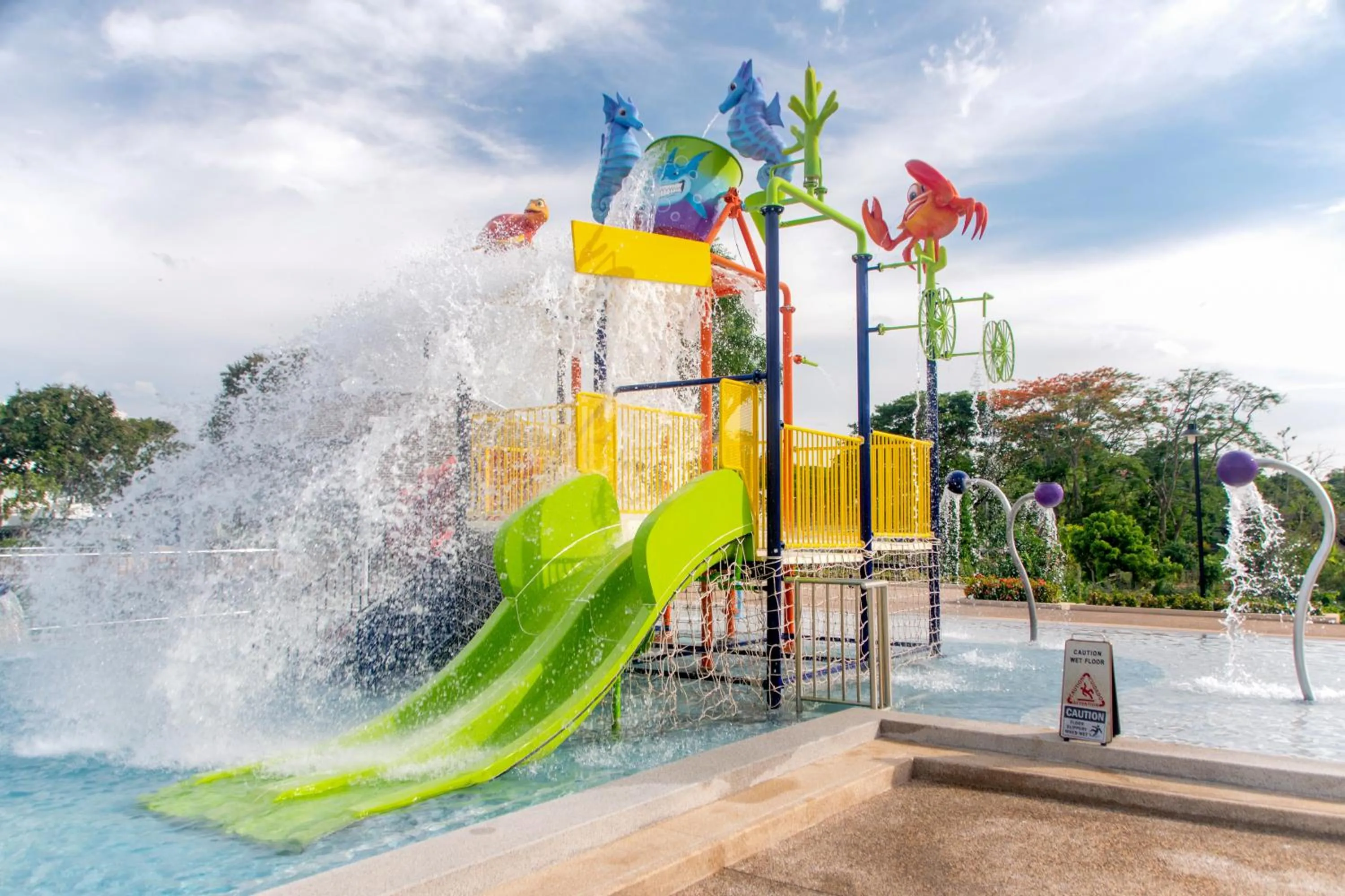 Aqua park in The Riverie by Katathani