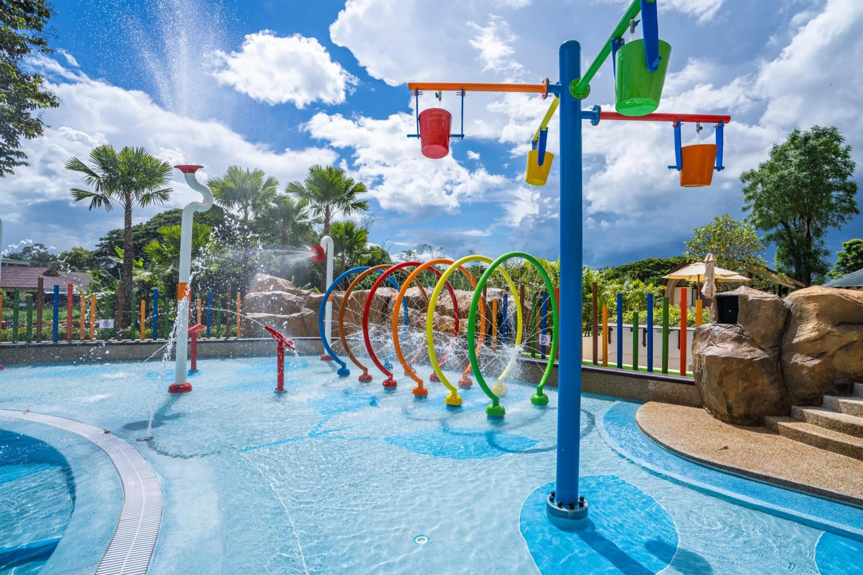 Aqua park in The Riverie by Katathani