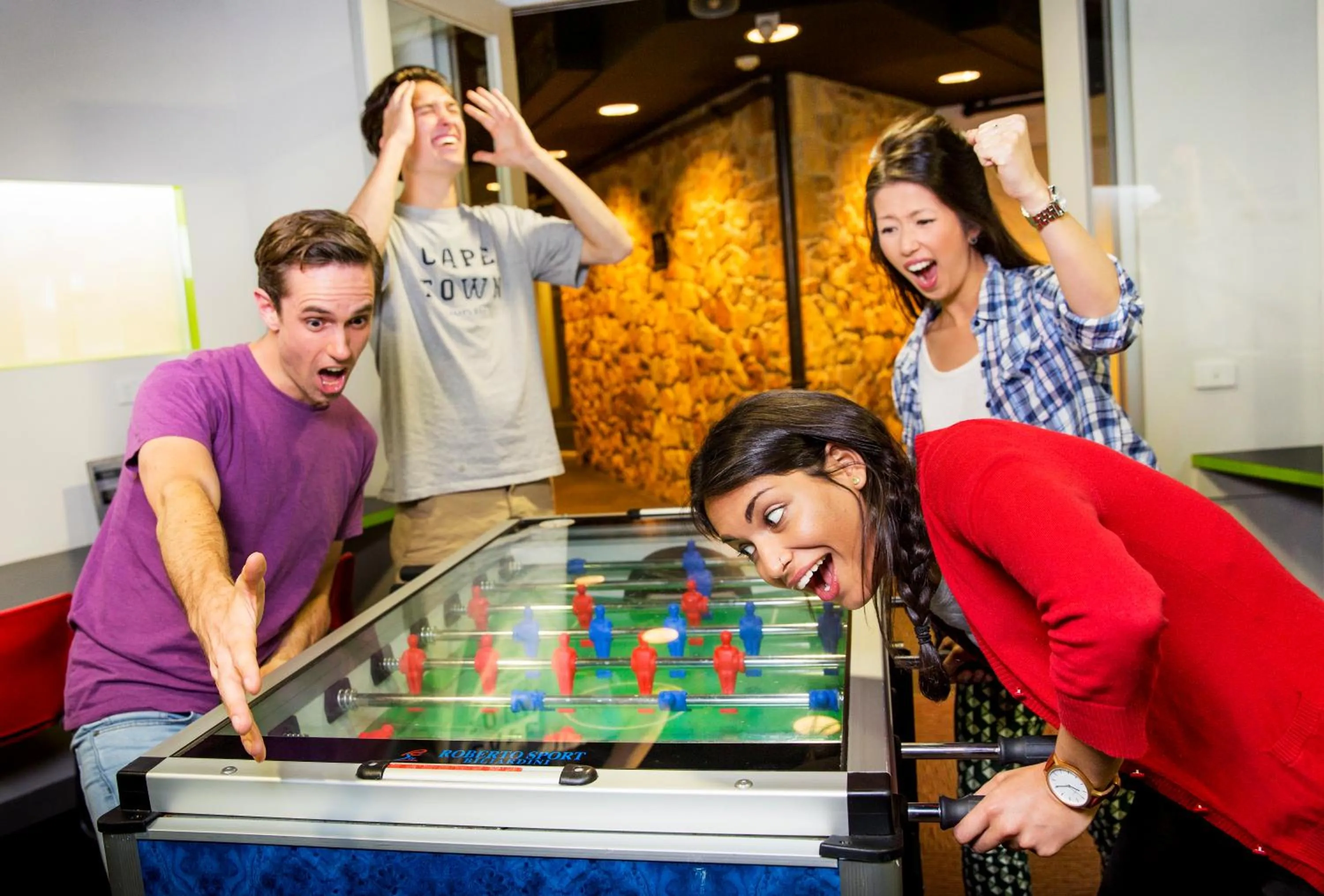 Communal lounge/ TV room in Space Hotel