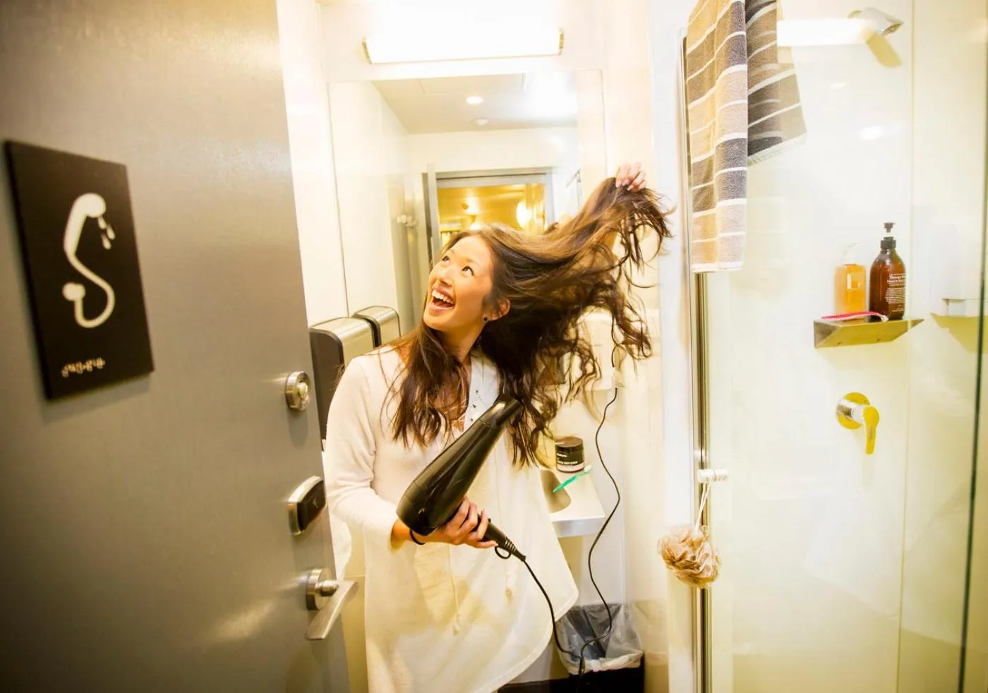 Shower in Space Hotel